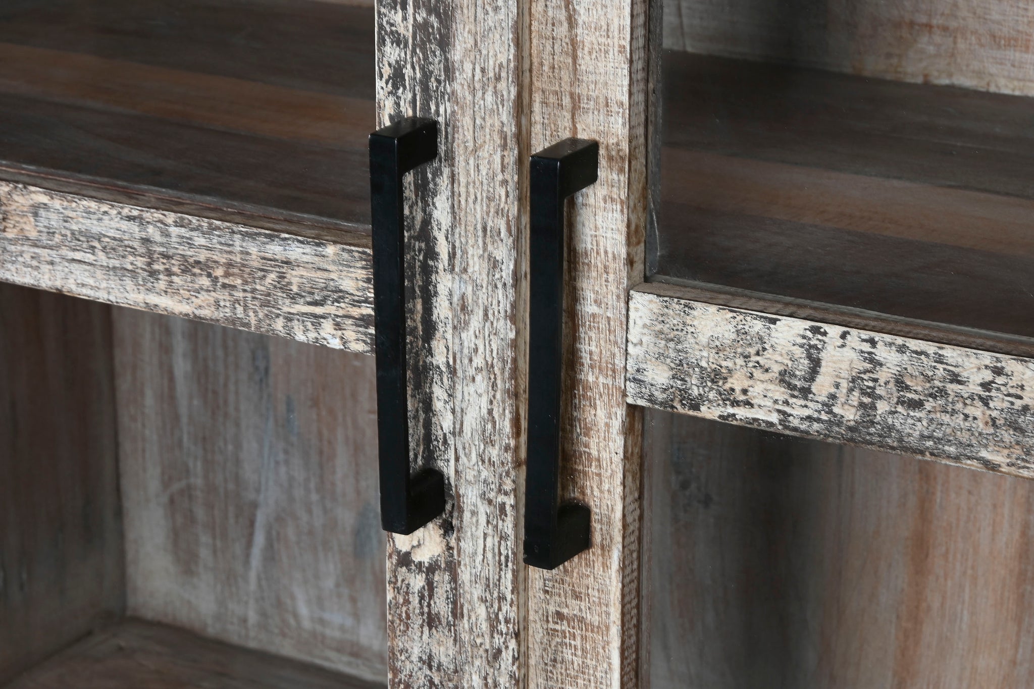 Vitrina Madera Reciclada 100X40X180 Decape Blanco