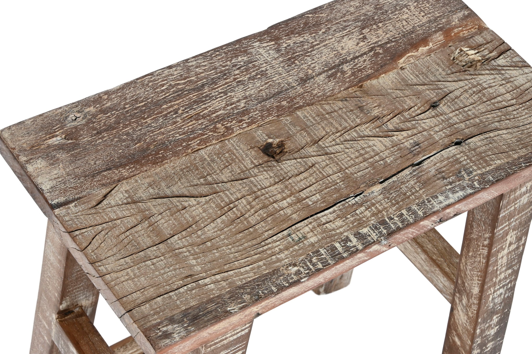 Mesita Auxiliar Madera Reciclada 45X25X51 Decape