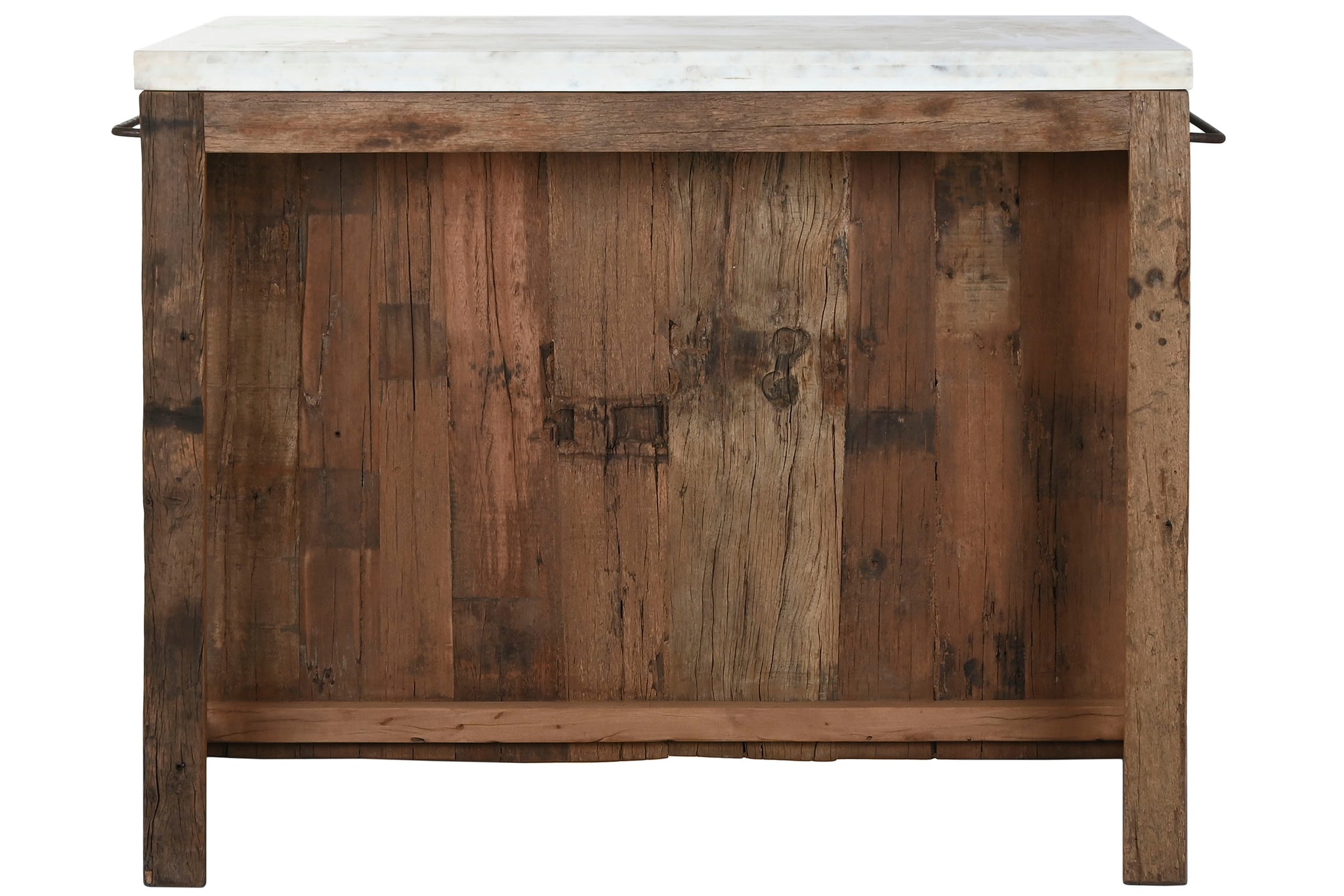 Isla Cocina Madera Reciclada 120X60X97 2 Cajones