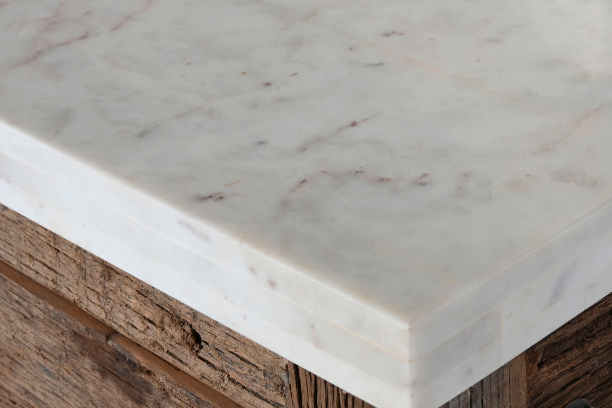 Isla Cocina Madera Reciclada 120X60X97 2 Cajones