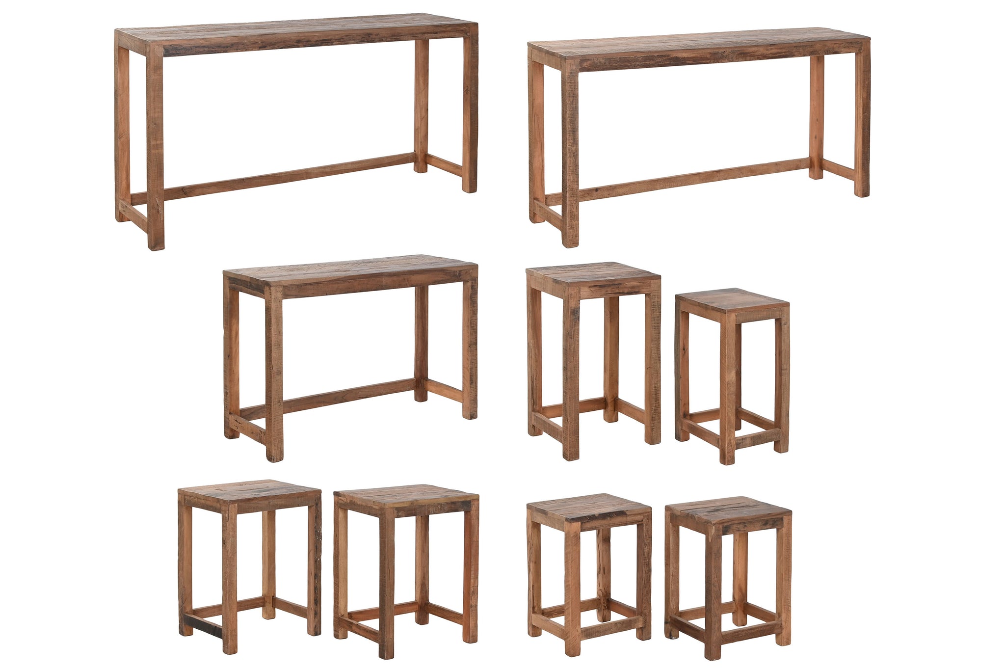 Consola Mas Mesa Set 9 Madera 160X40X82 Mesitas