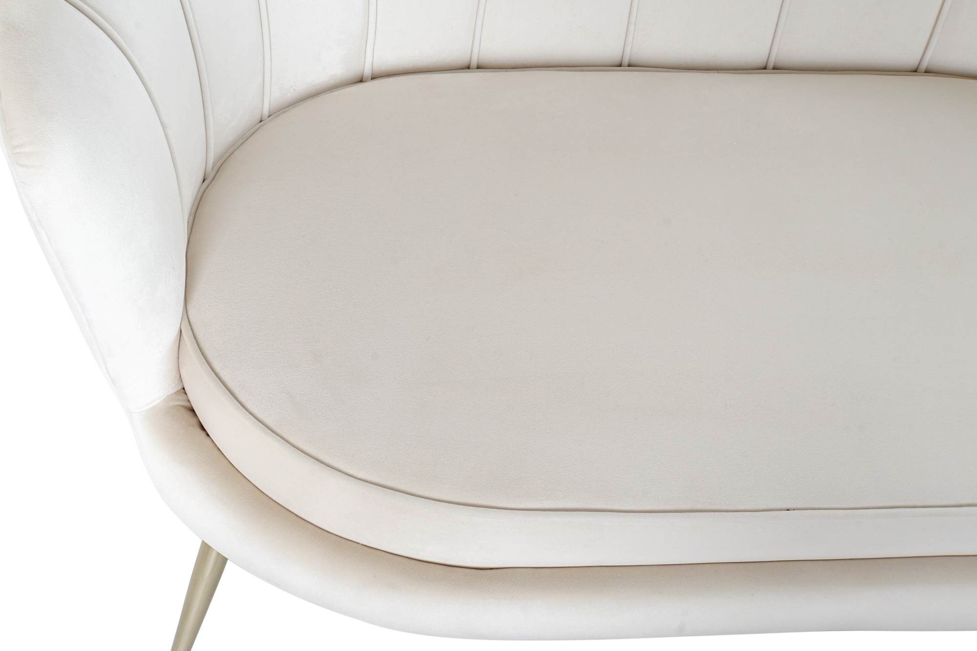 Sofa Poliester Metal 130X77X83 Crema