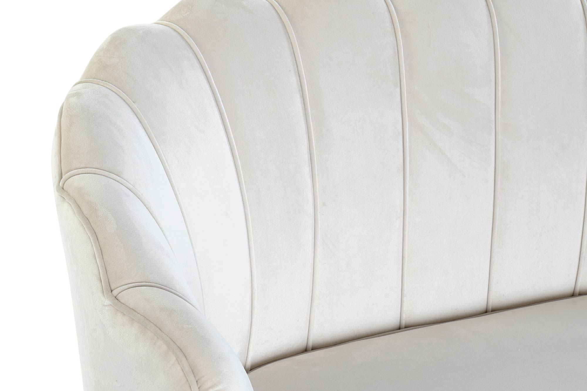 Sofa Poliester Metal 130X77X83 Crema