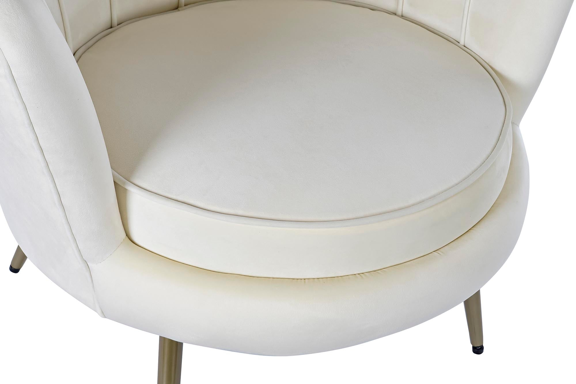 Sillon Poliester Metal 80X75X86 Crema