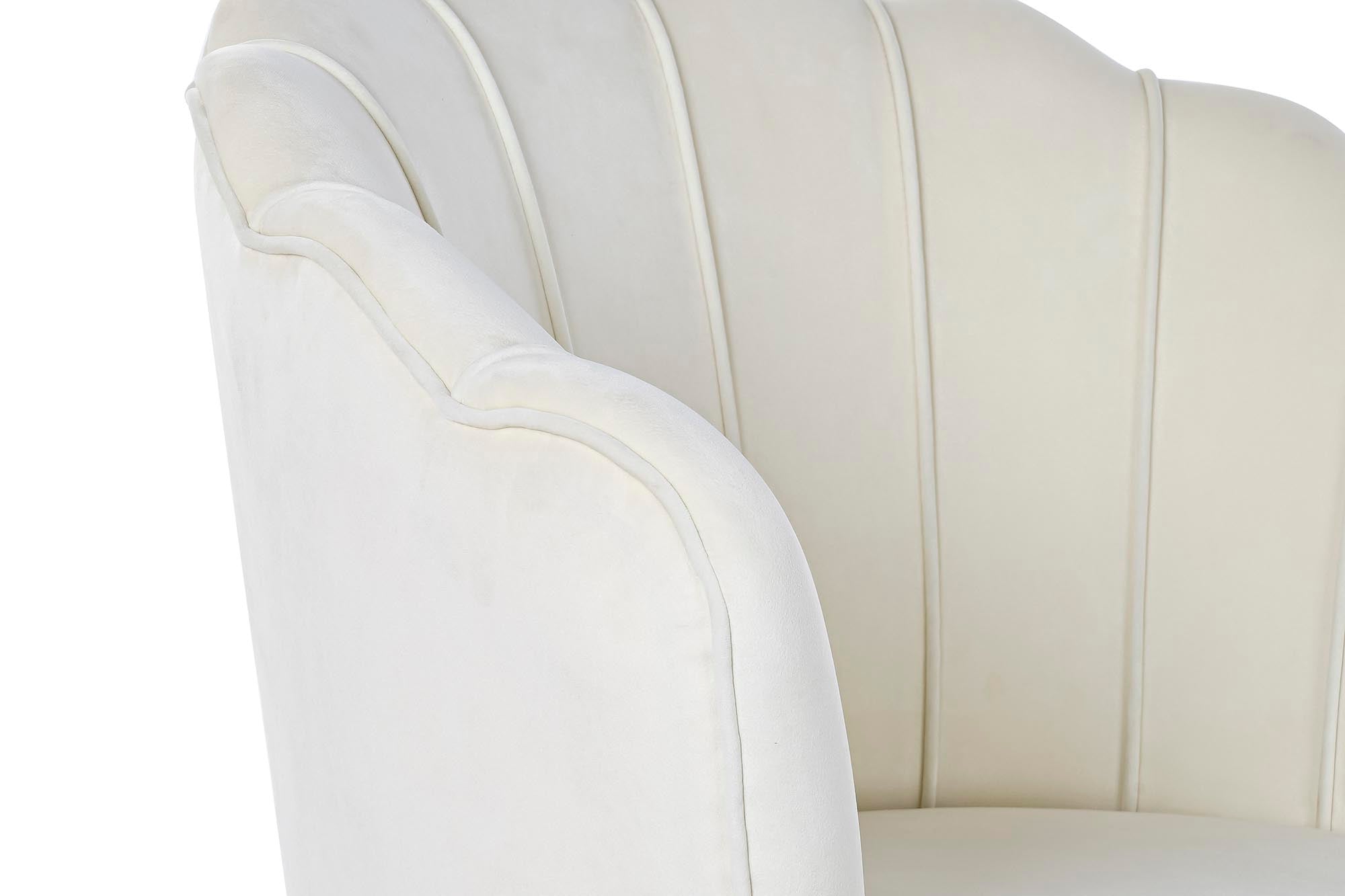Sillon Poliester Metal 80X75X86 Crema