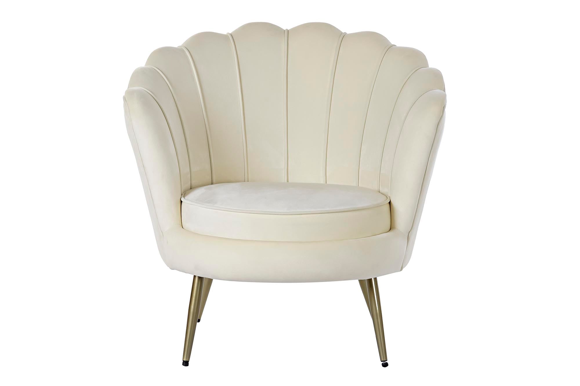 Sillon Poliester Metal 80X75X86 Crema