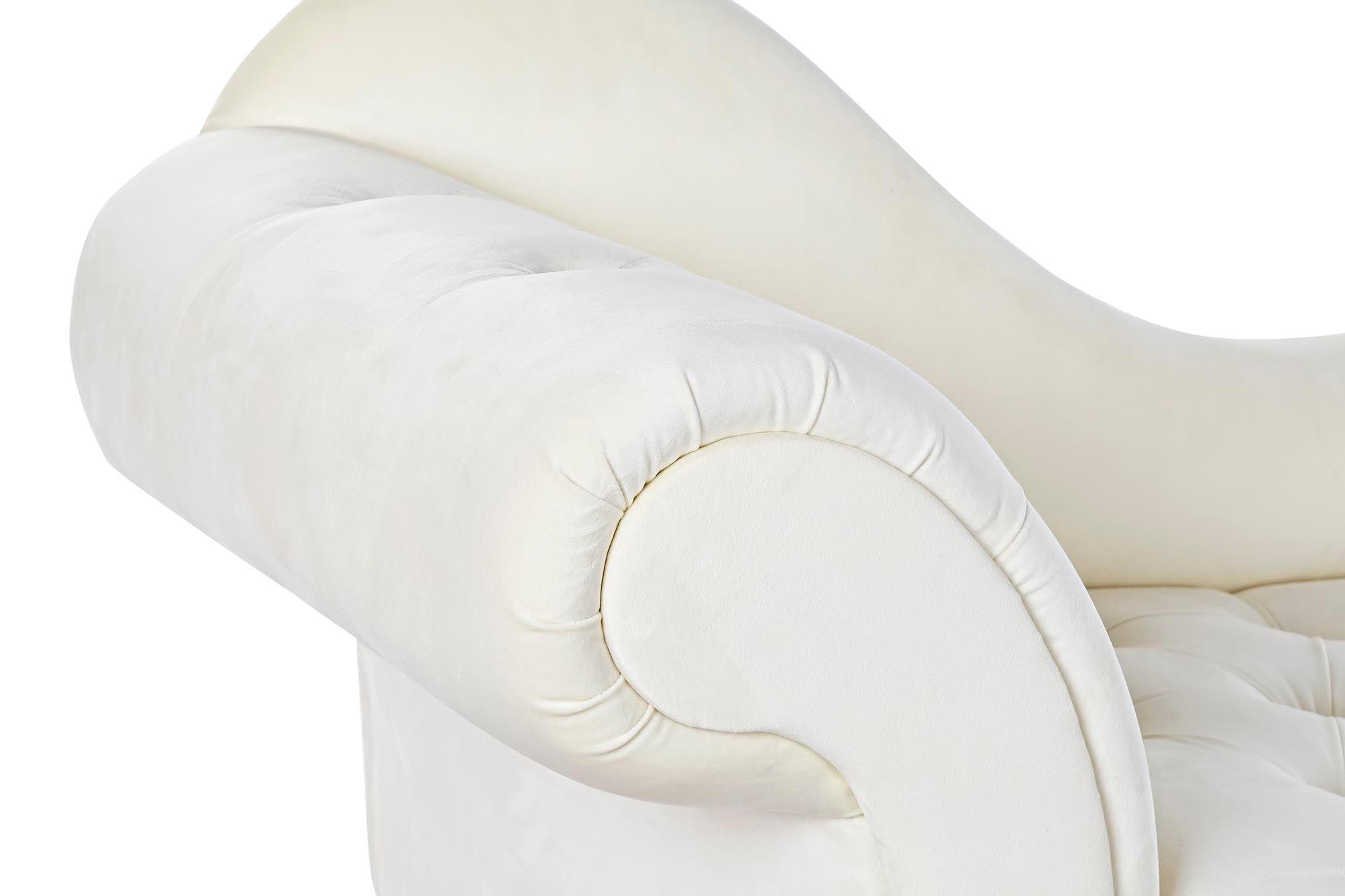 Chaiselongue Poliester Rubberwood 119X55X77 Crema