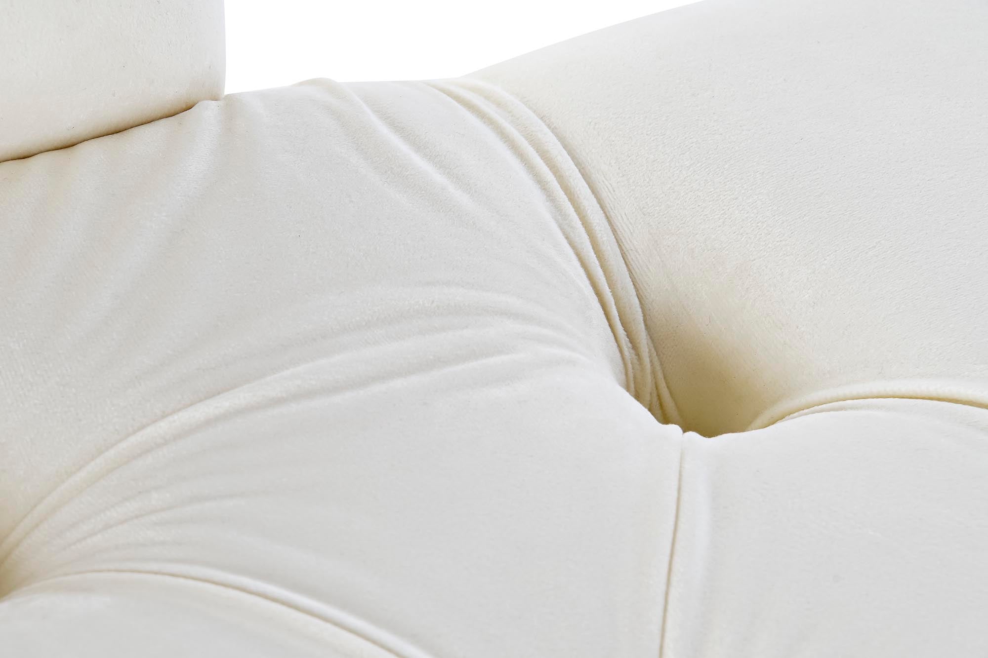Chaiselongue Poliester Rubberwood 119X55X77 Crema