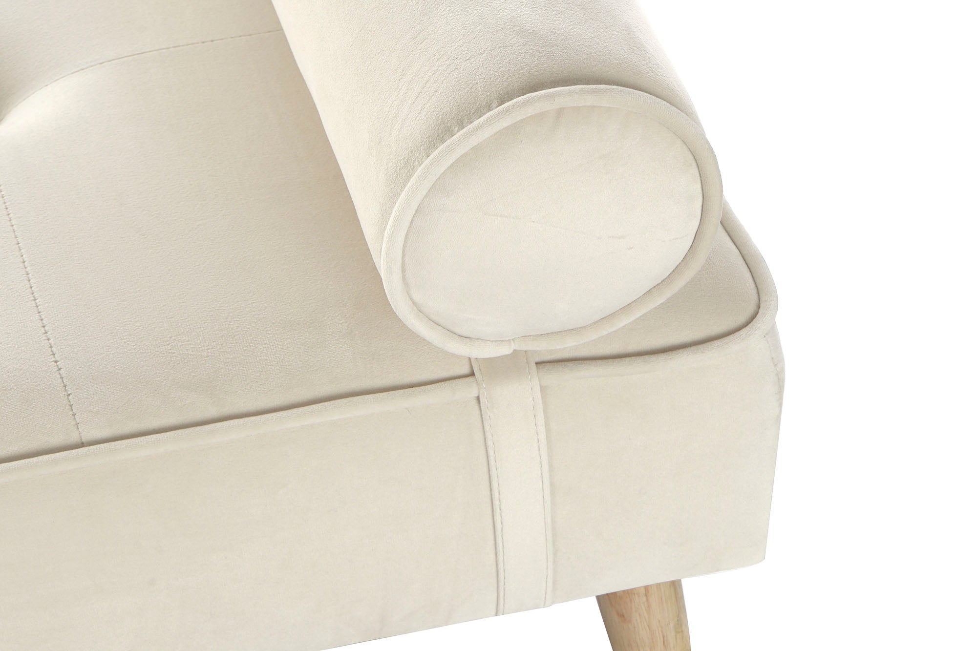 Divan Poliester Metal 184X76X62 Crema