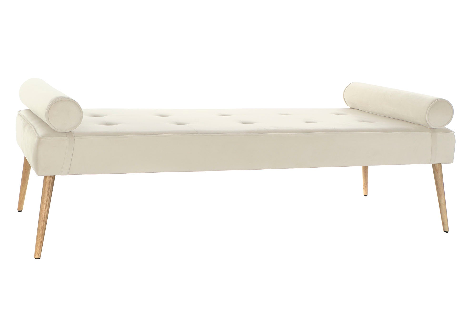 Divan Poliester Metal 184X76X62 Crema