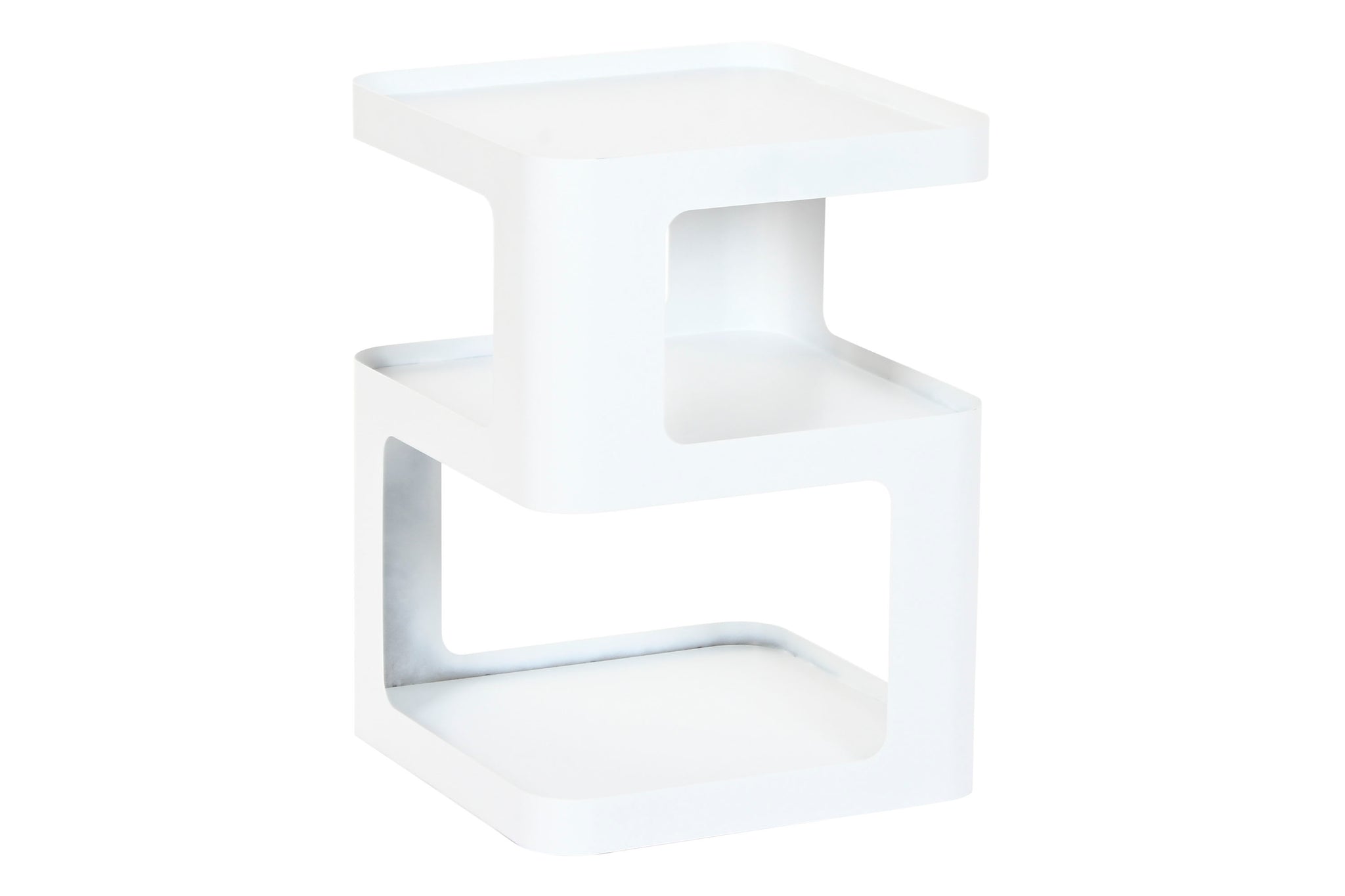 Mesita Auxiliar Metal 40X40X54 7,00 Blanco