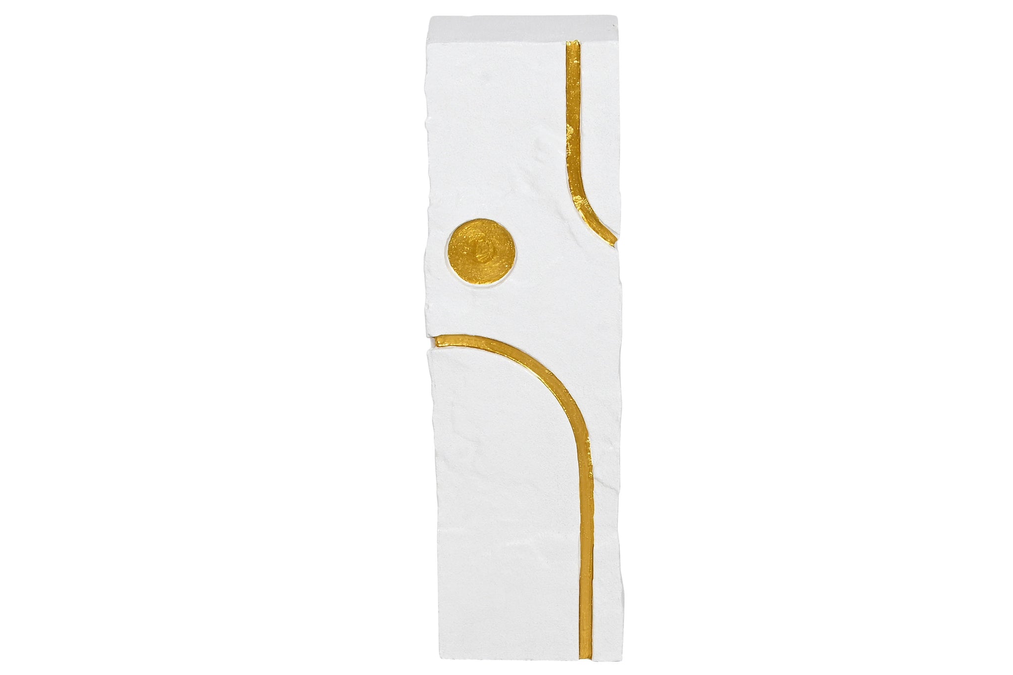 Pedestal Mdf 25X25X80 Moderno Rugoso Blanco