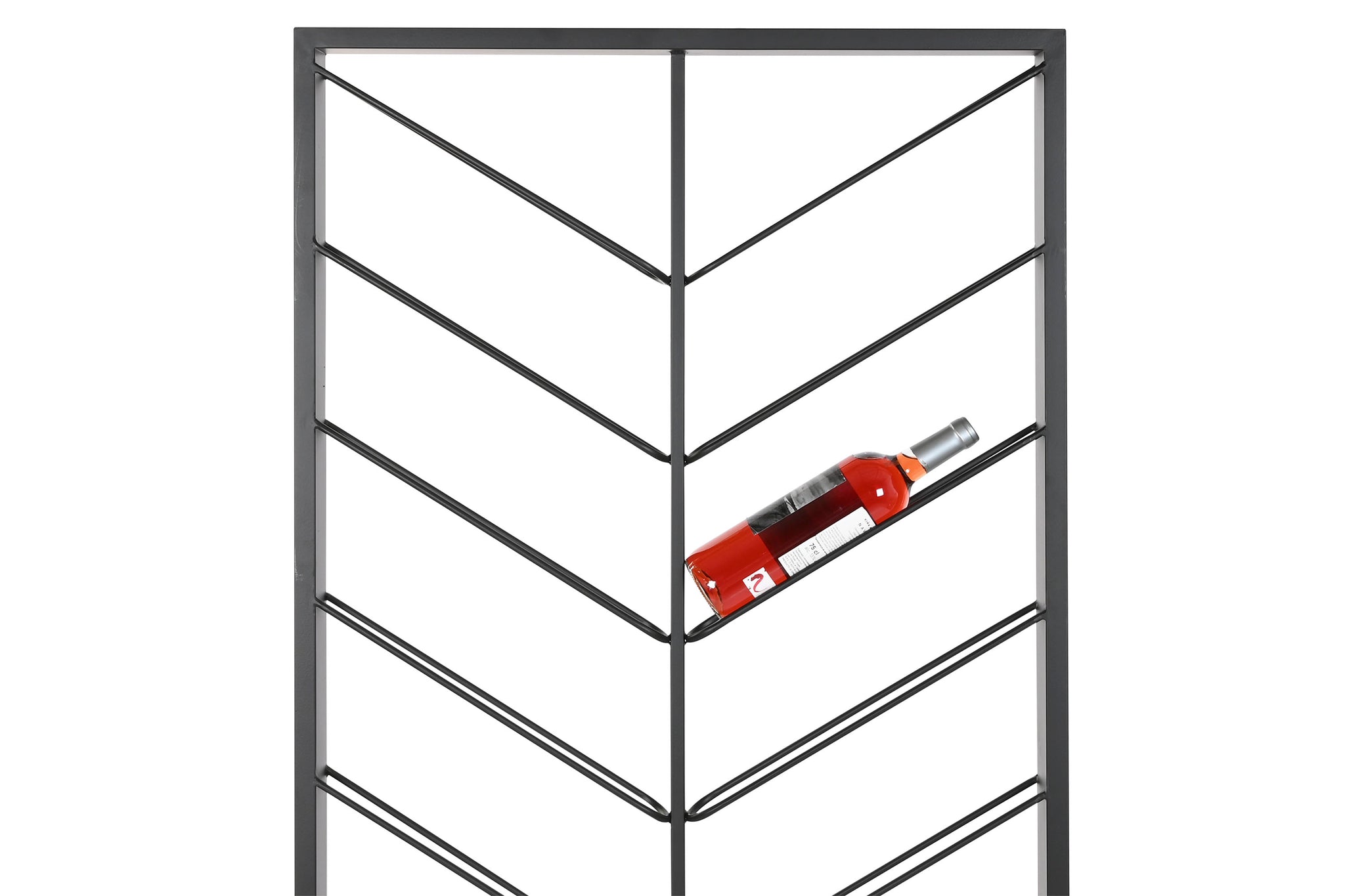 Botellero Metal 70X6X160 16Bot, Pared Negro