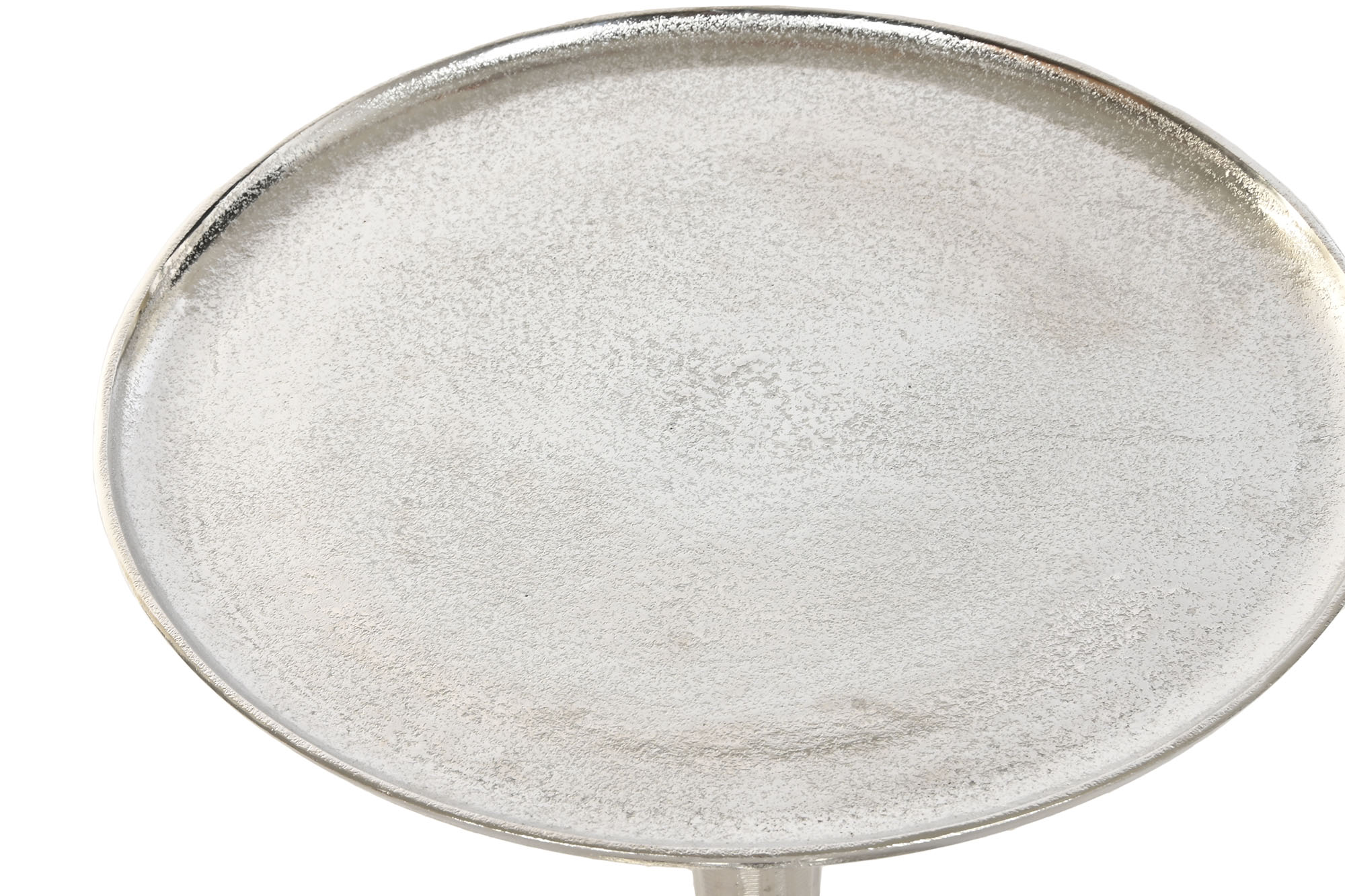 Mesita Auxiliar Aluminio 41X41X58 Plateado