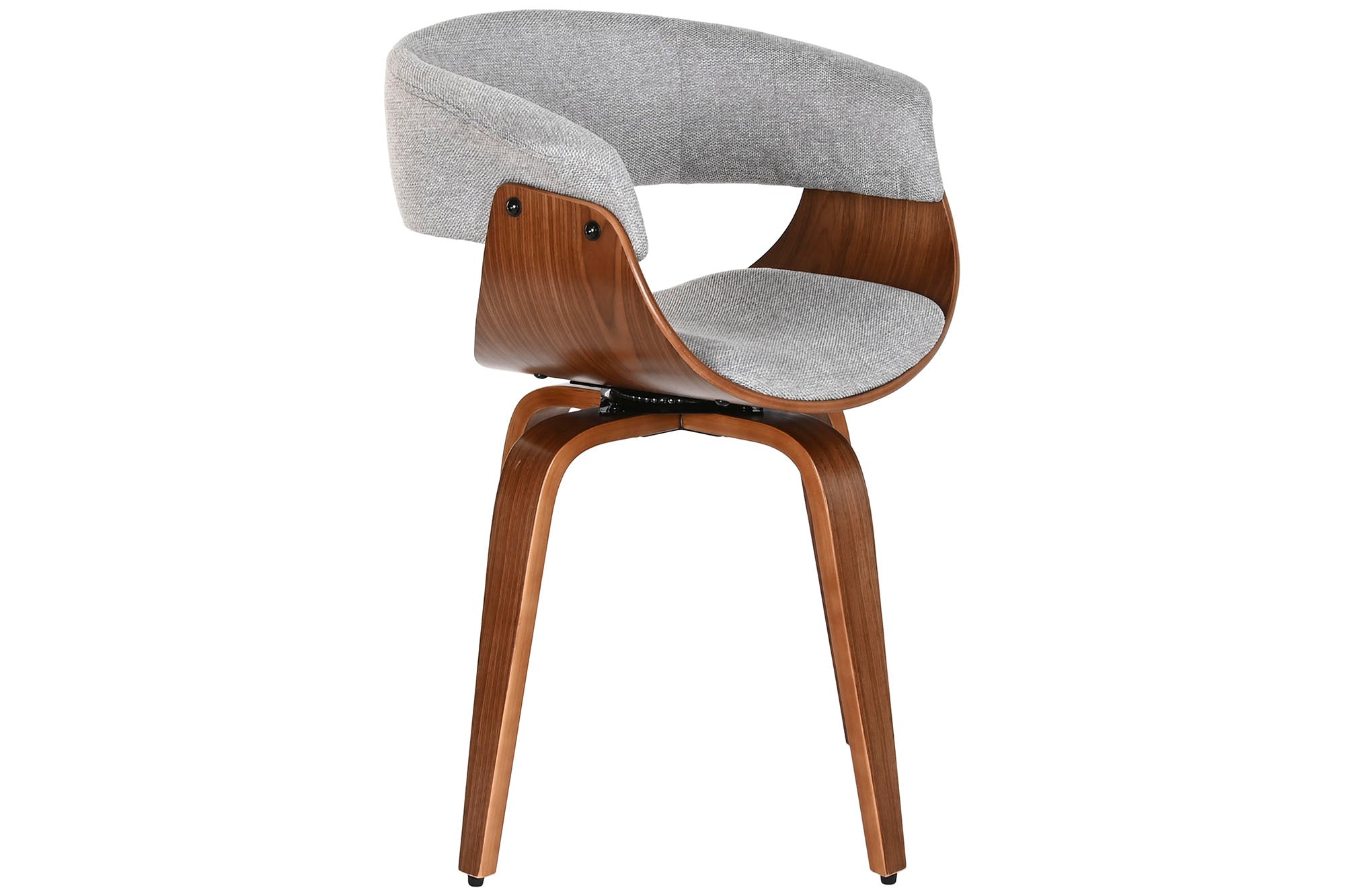 Silla Poliester Nogal 61X46X78 Giratoria Gris