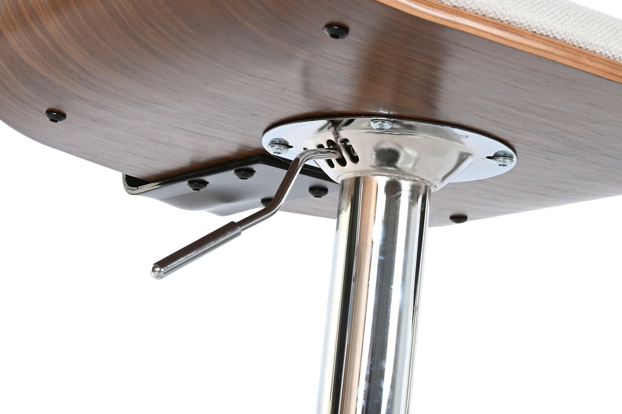 Taburete Poliester Nogal 50X52X120 Ajustable