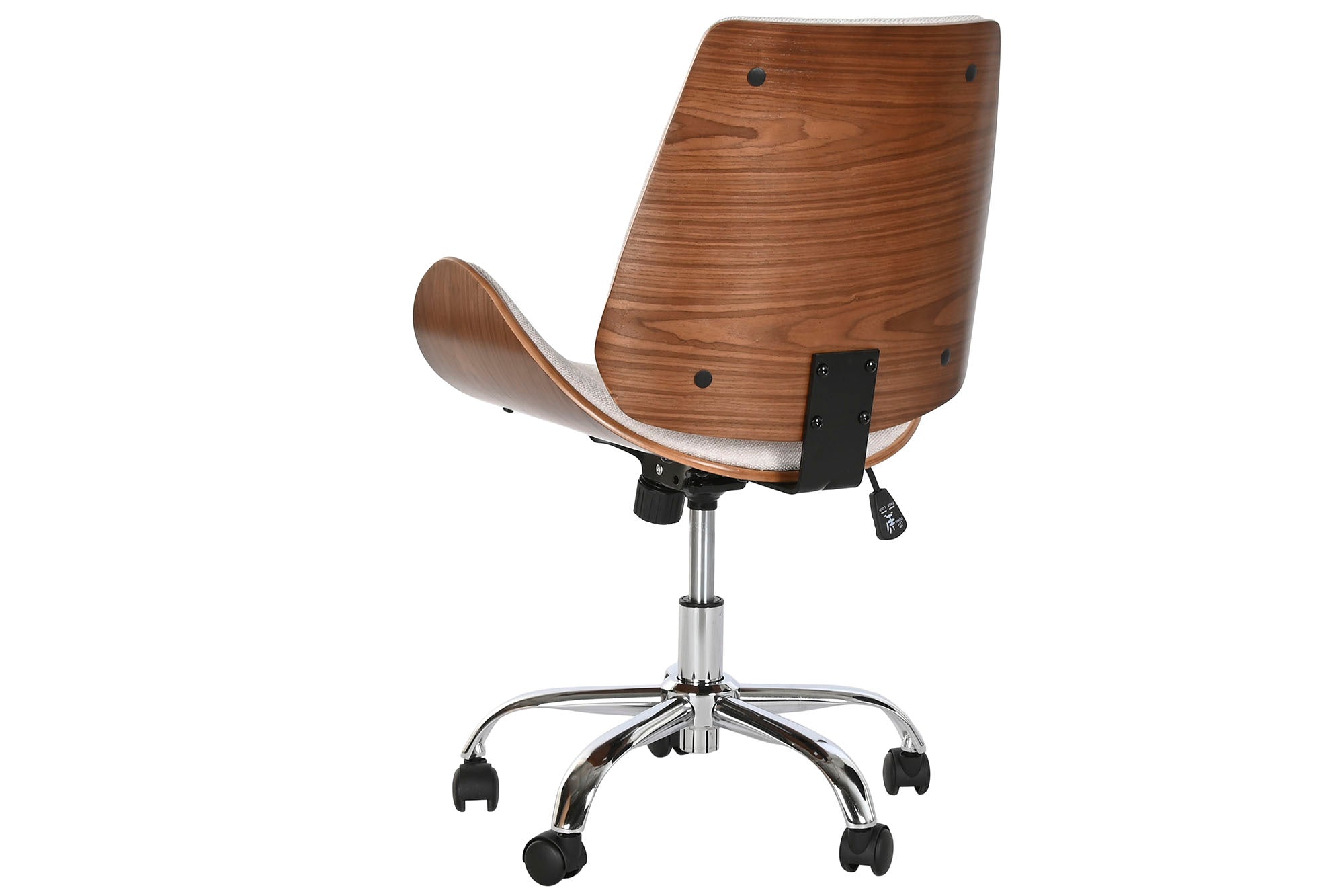 Silla Poliester Nogal 52X58,5X98 Ajustable Cromado