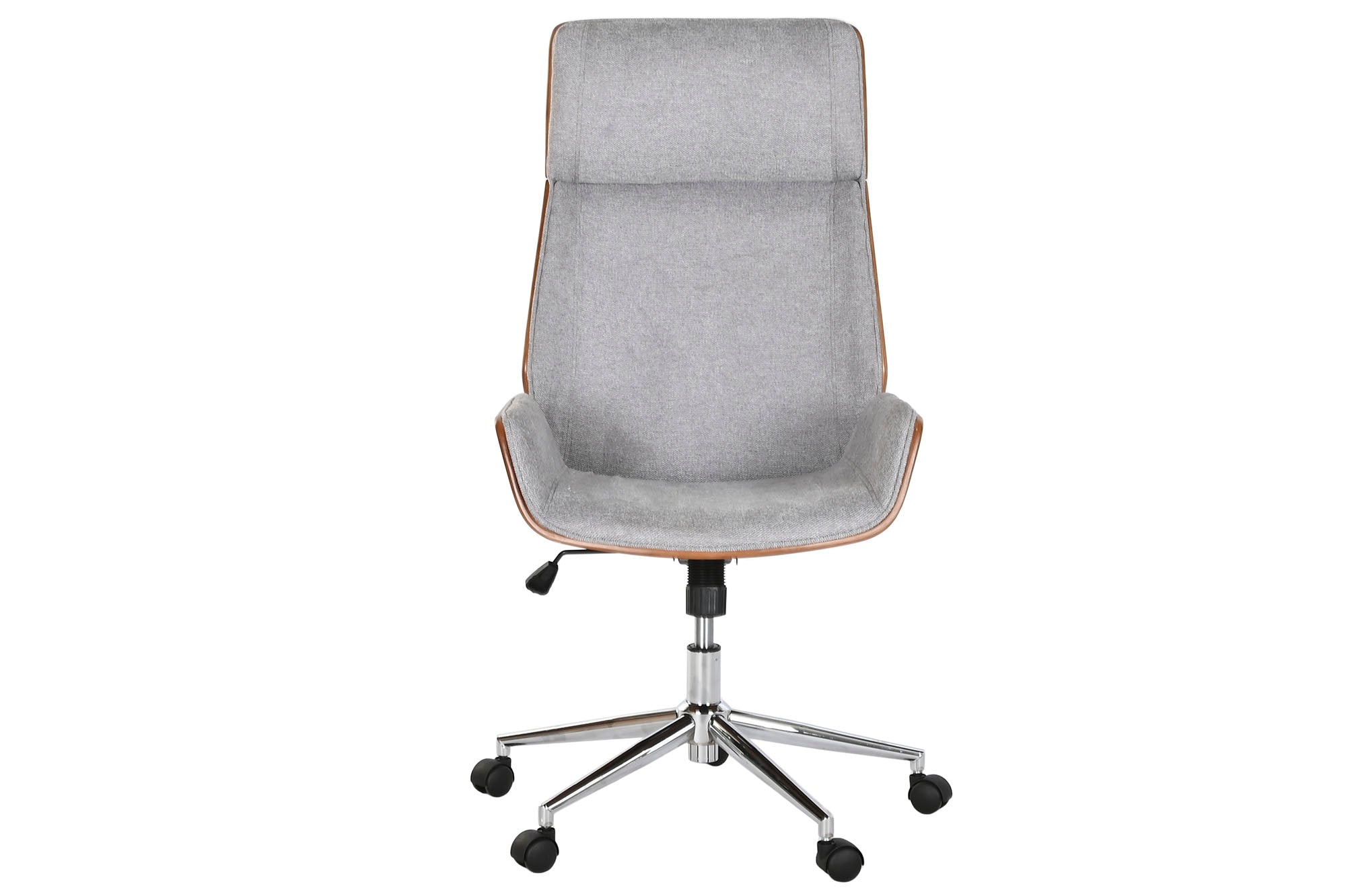 Silla Pu Nogal 60X65,5X118 Ajustable Cromado Gris