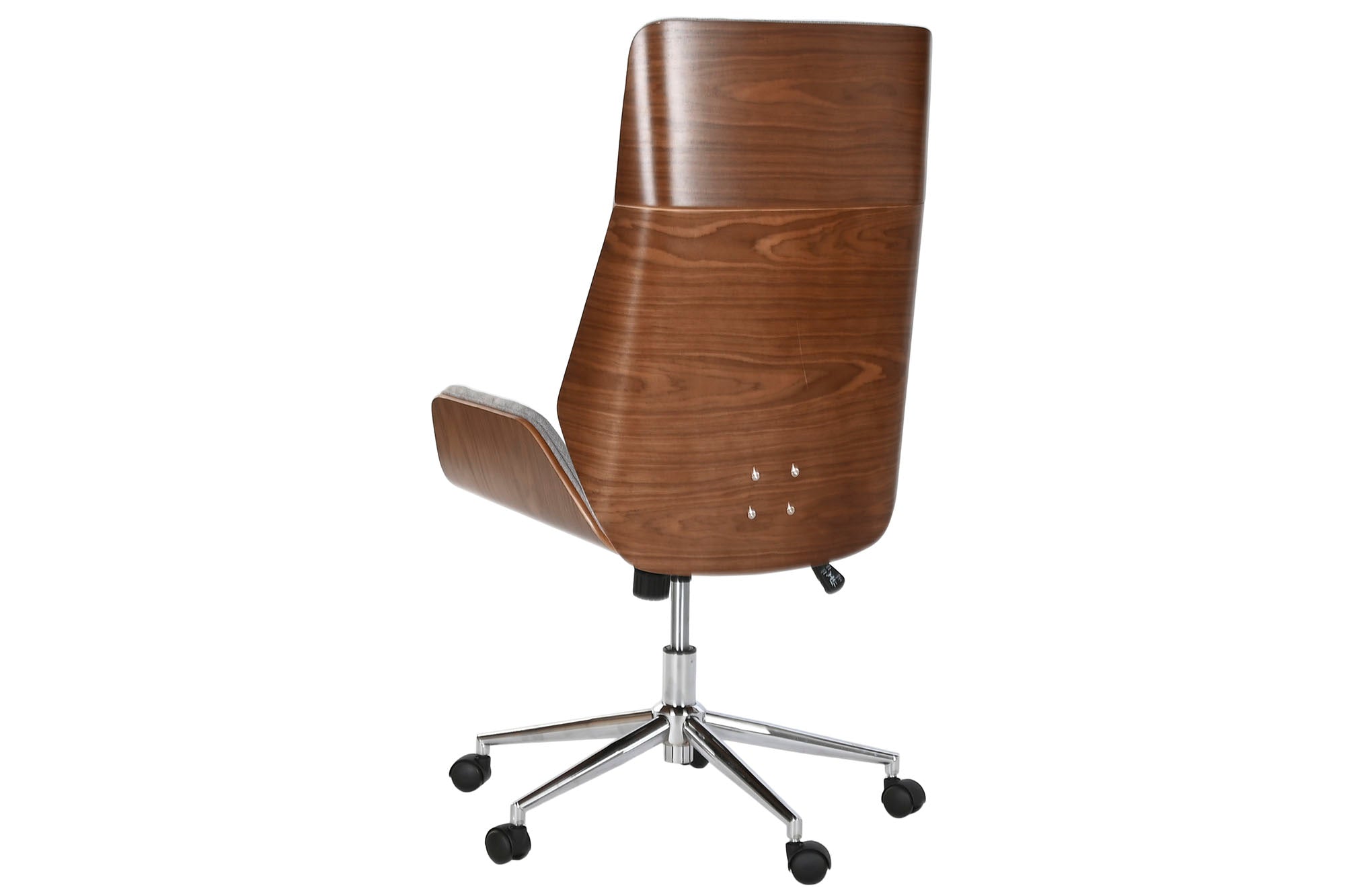 Silla Pu Nogal 60X65,5X118 Ajustable Cromado Gris