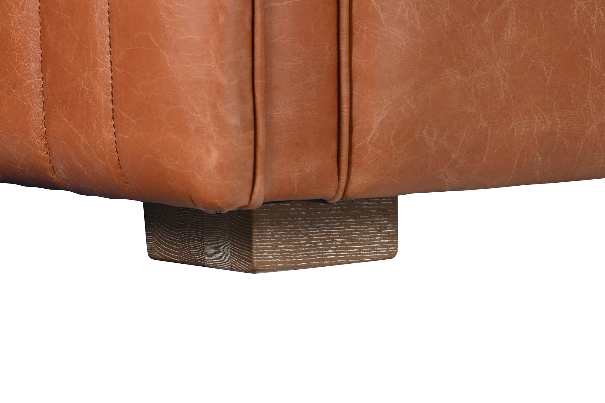 Sofa Piel 246,5X92X73 4 Plazas Cognac