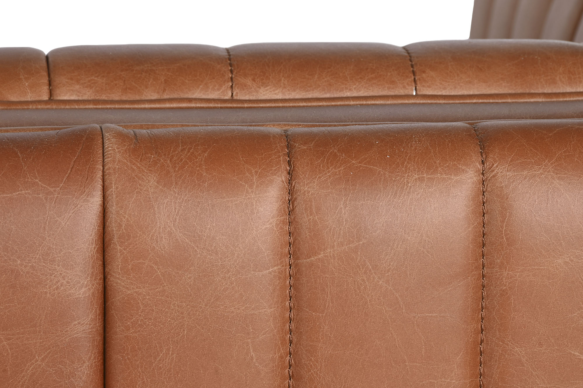 Sofa Piel 246,5X92X73 4 Plazas Cognac