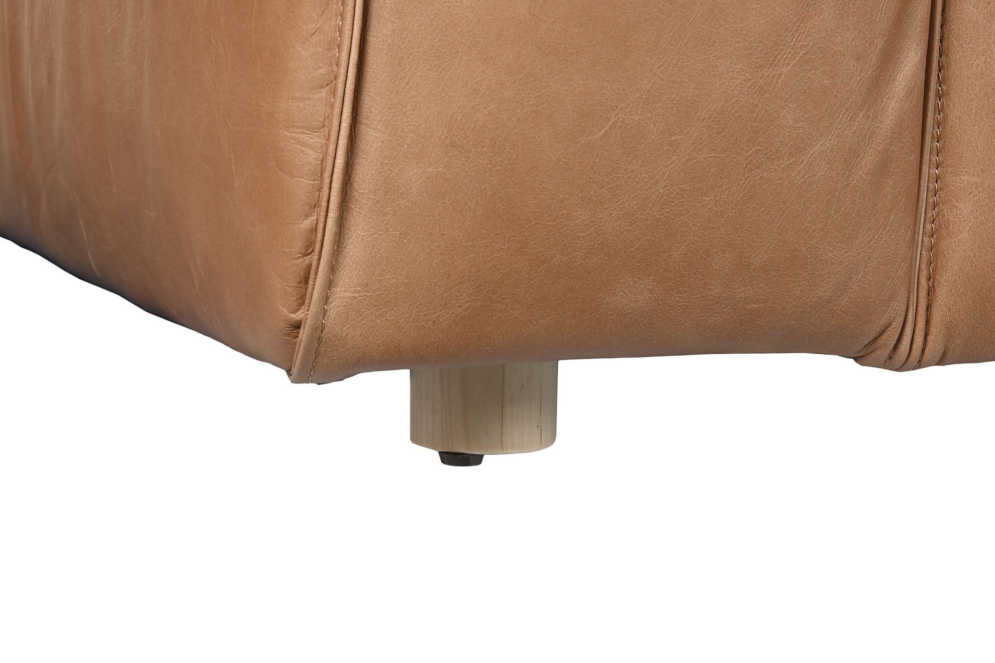 Sofa Piel 214X94X77 3 Plazas Cognac