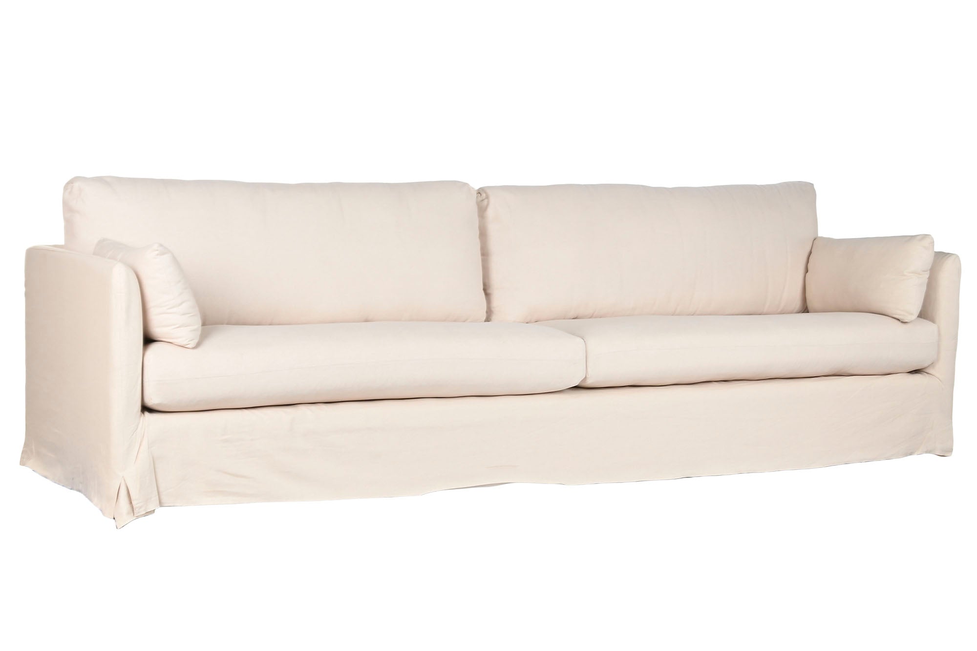Sofa Lino Algodon 270X86X80 2 Cojines Beige