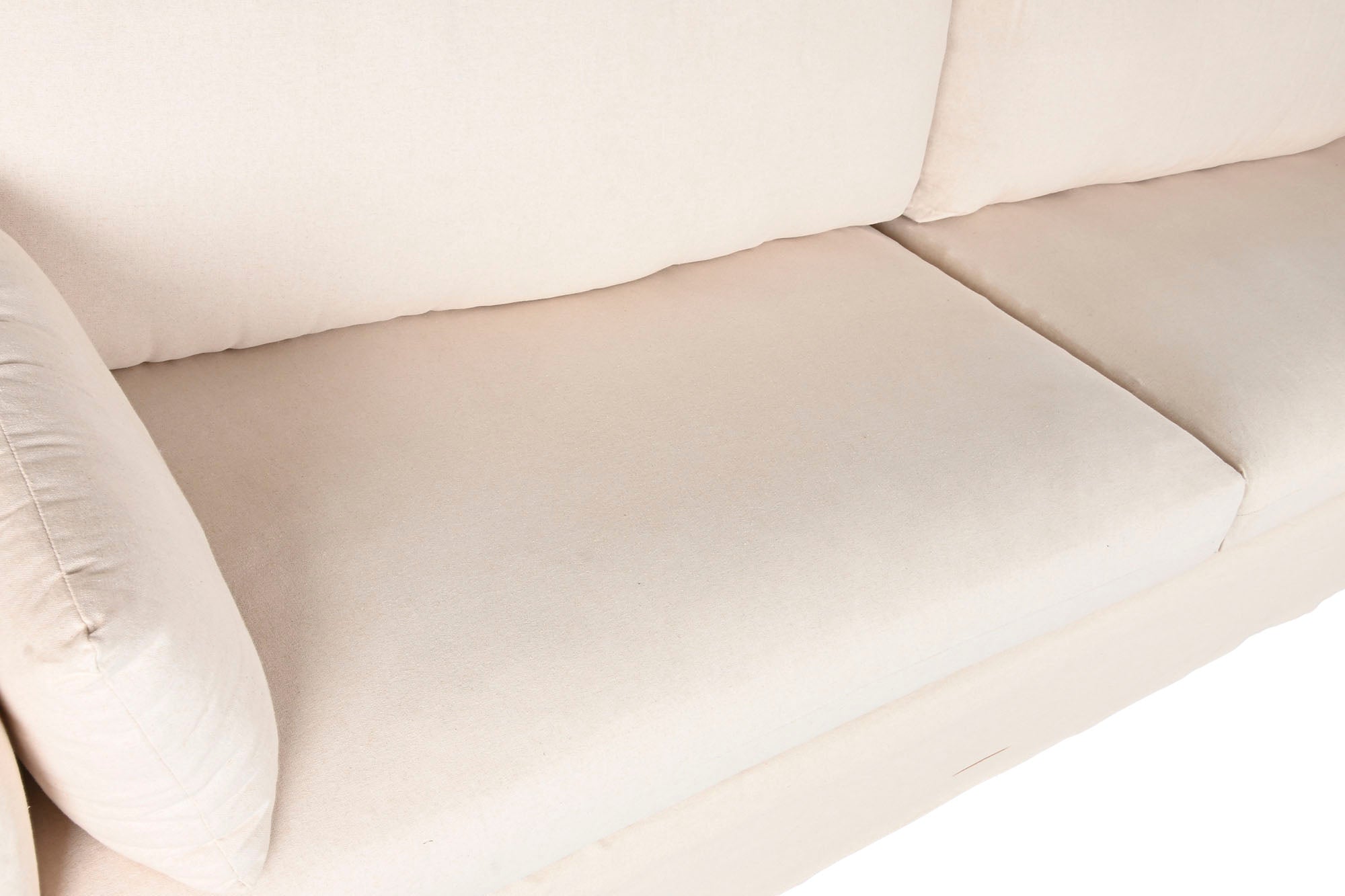 Sofa Lino Algodon 270X86X80 2 Cojines Beige