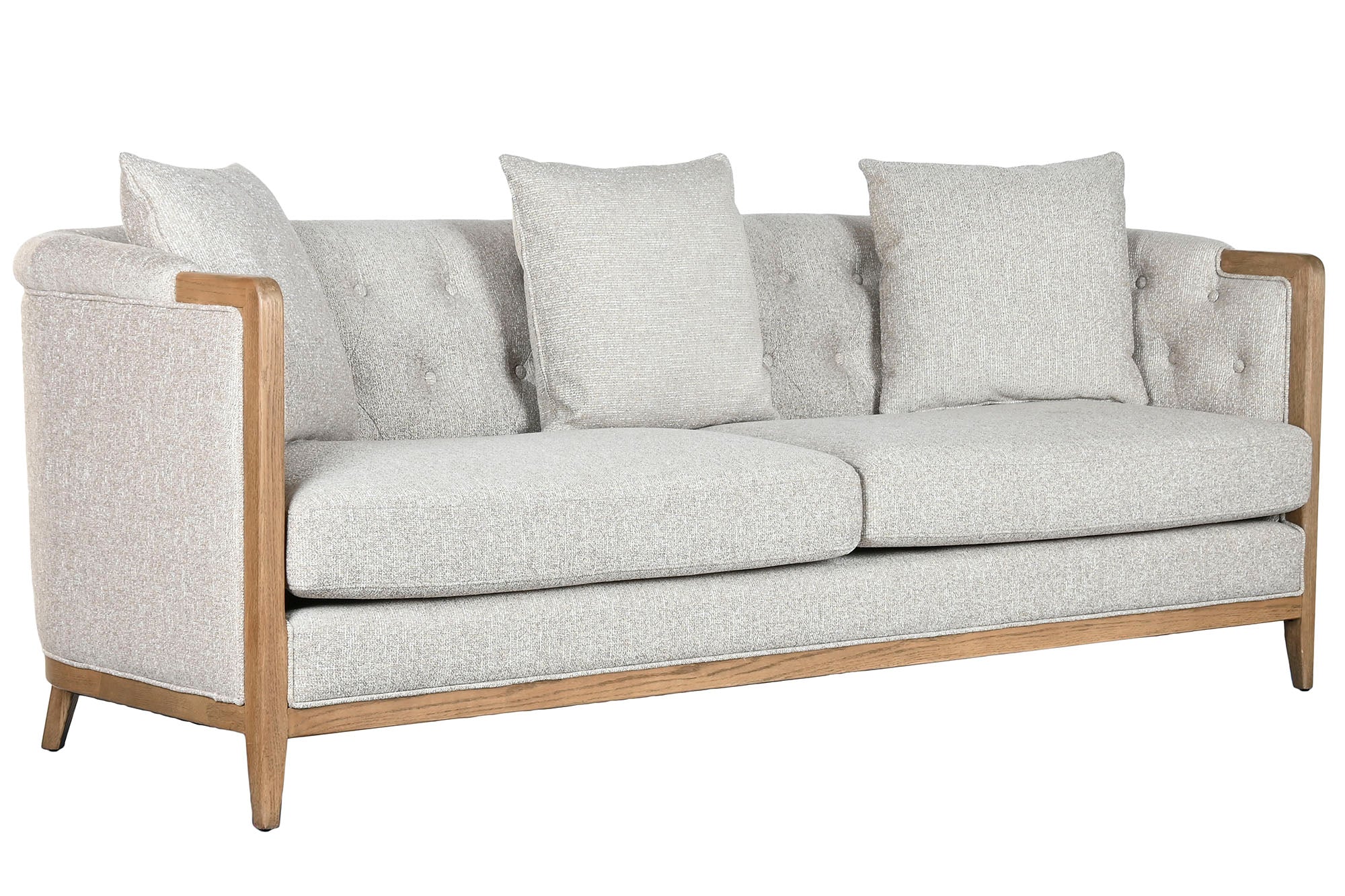 Sofa Fresno Poliester 207X84X76 Capitone 3 Cojines