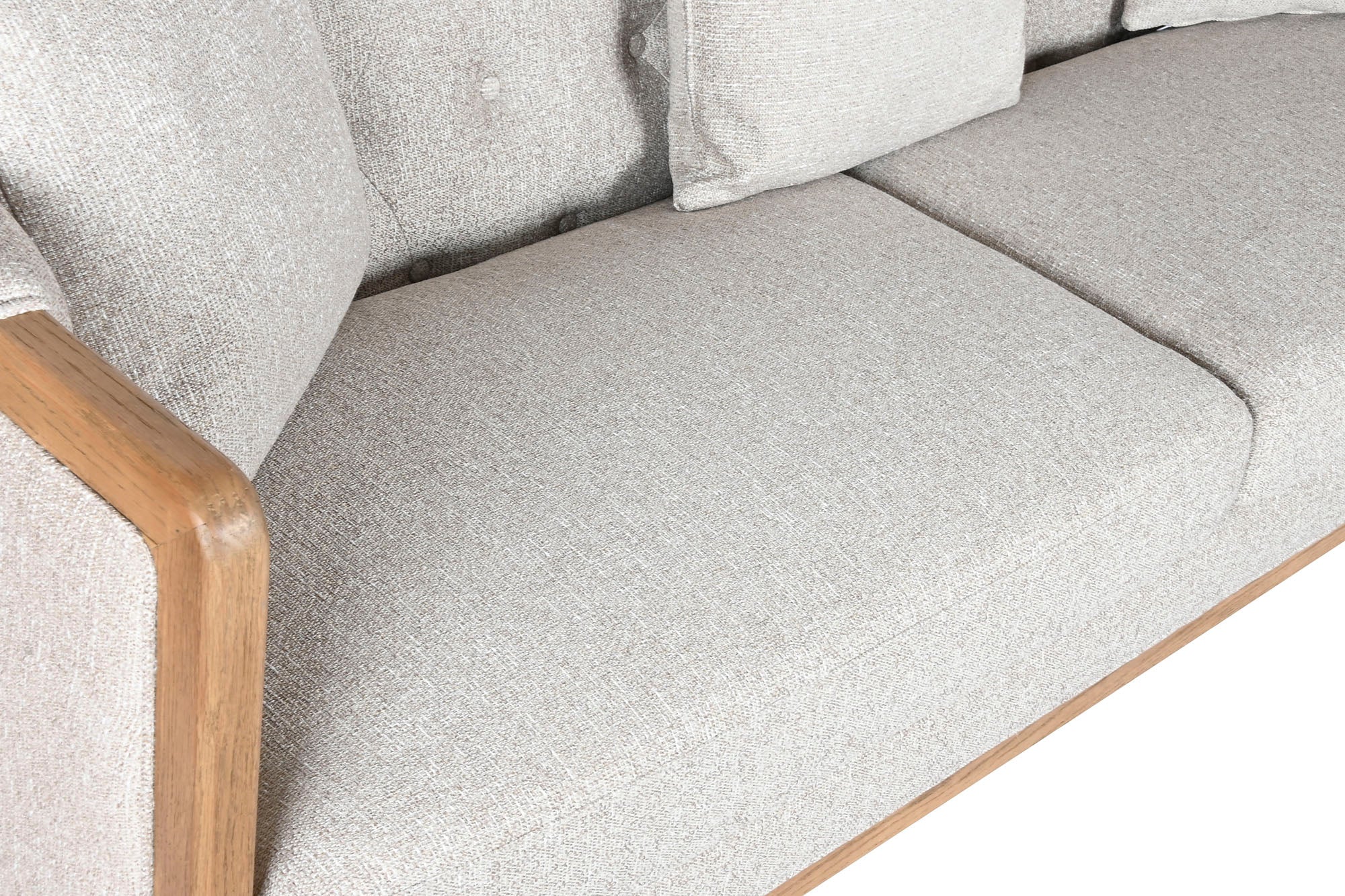 Sofa Fresno Poliester 207X84X76 Capitone 3 Cojines