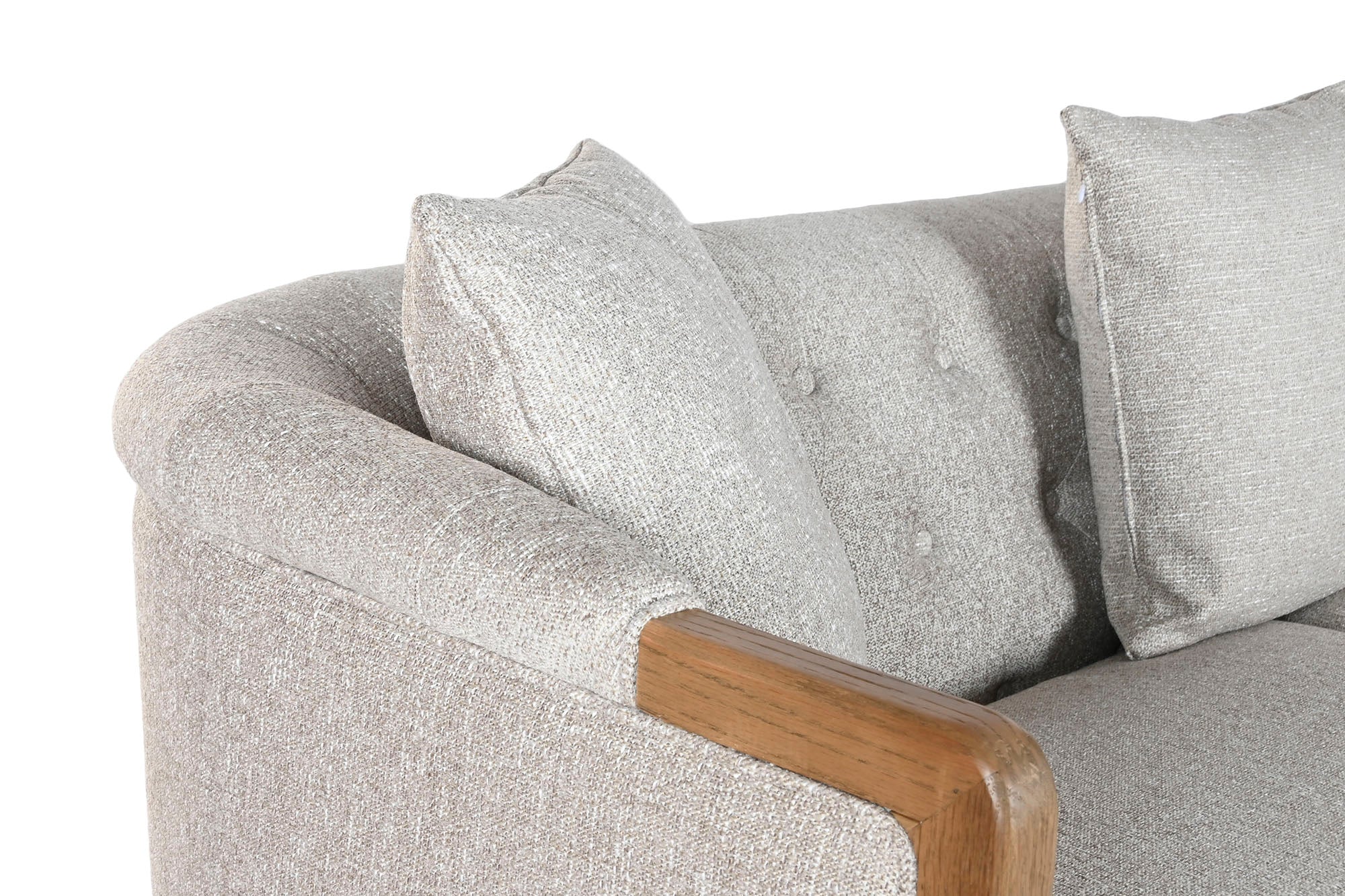 Sofa Fresno Poliester 207X84X76 Capitone 3 Cojines