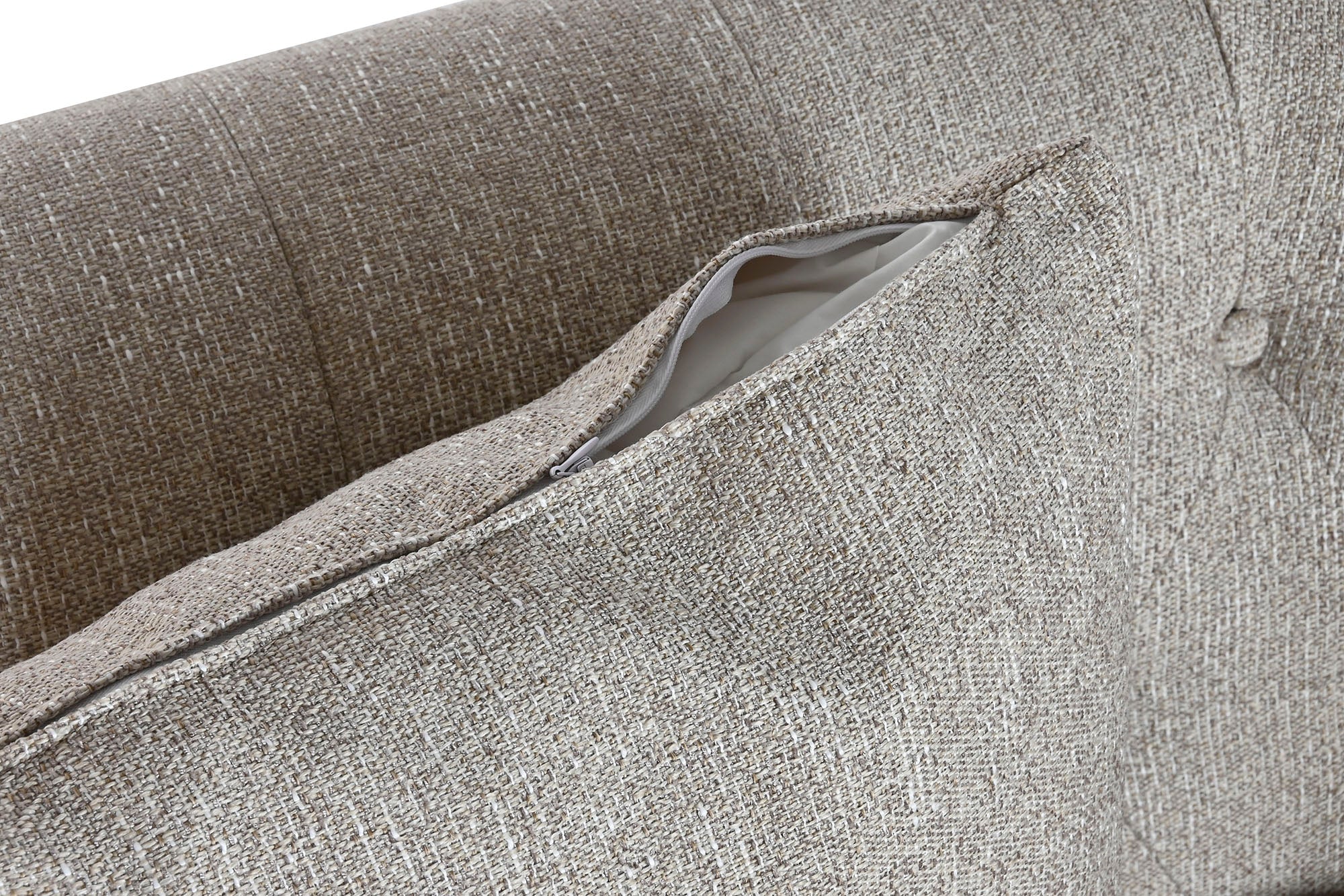 Sofa Fresno Poliester 207X84X76 Capitone 3 Cojines