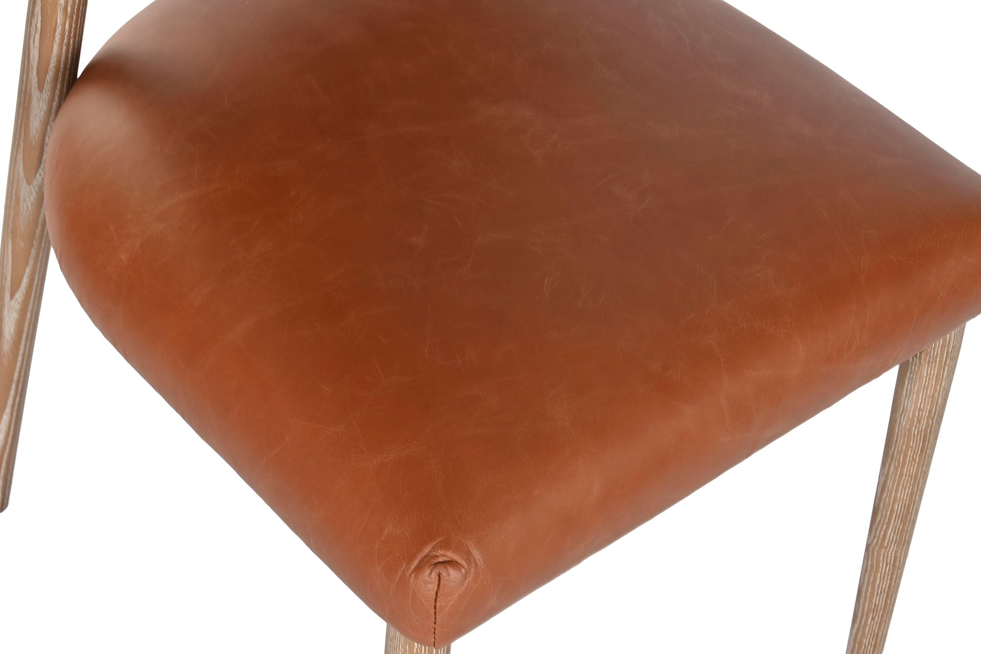 Silla Fresno Piel 46X53,5X80 Decape Blanco