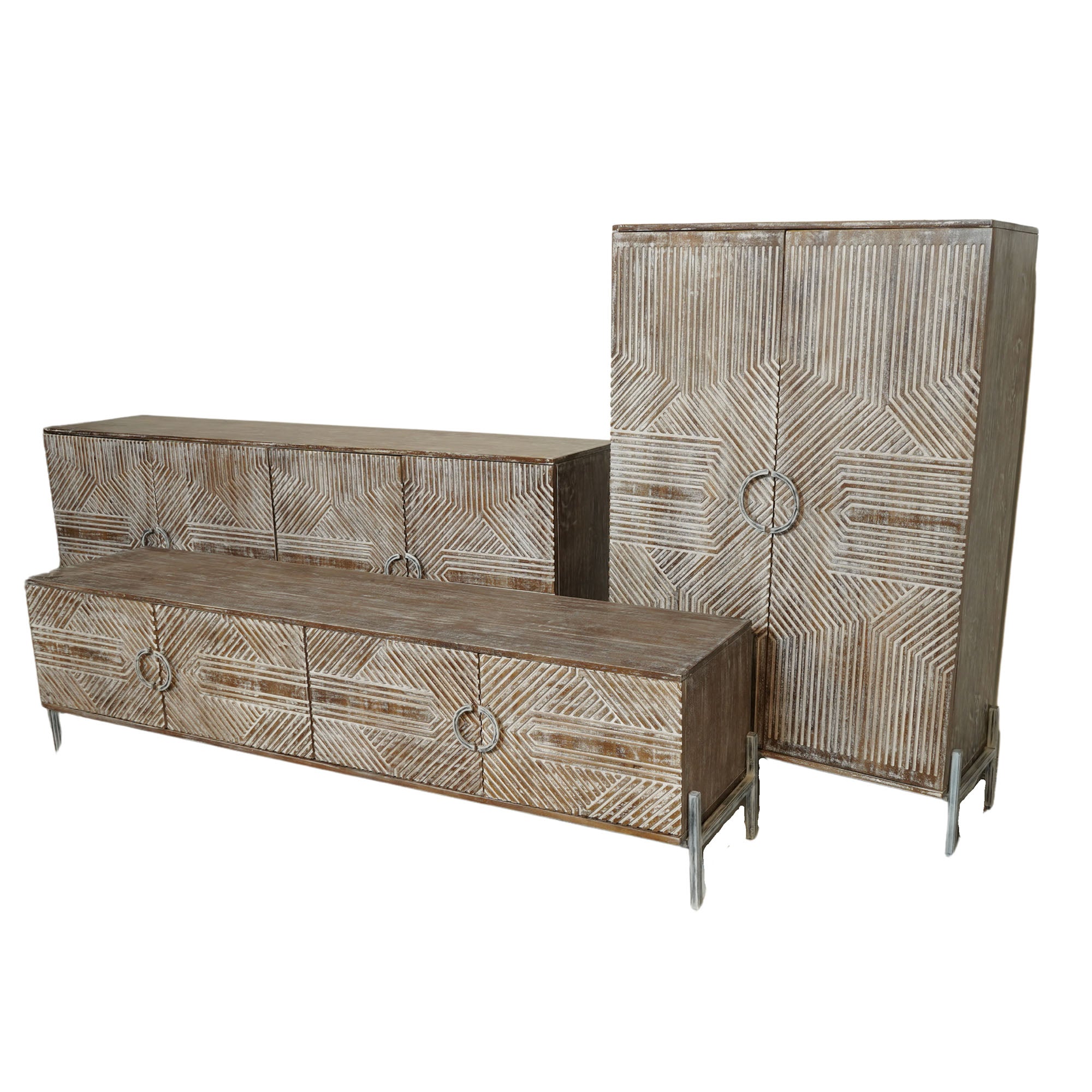 Mueble Tv Mango 180X40X50 32,50 Decape Blanco