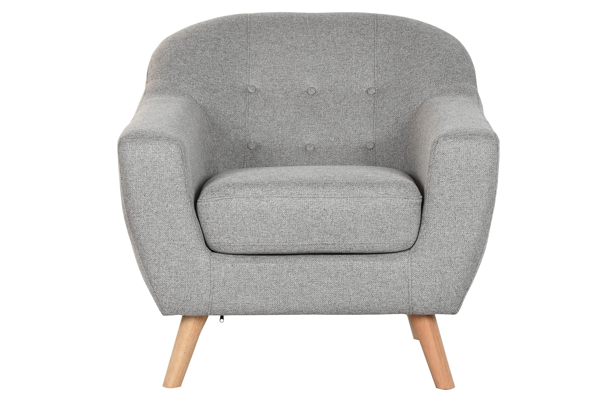 Sillon Poliester Rubberwood 83X80X80 Gris