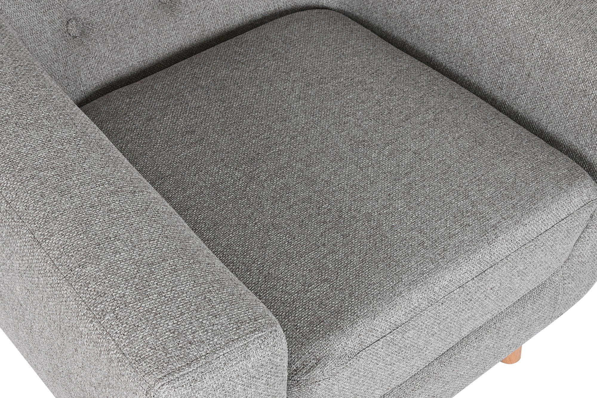 Sillon Poliester Rubberwood 83X80X80 Gris