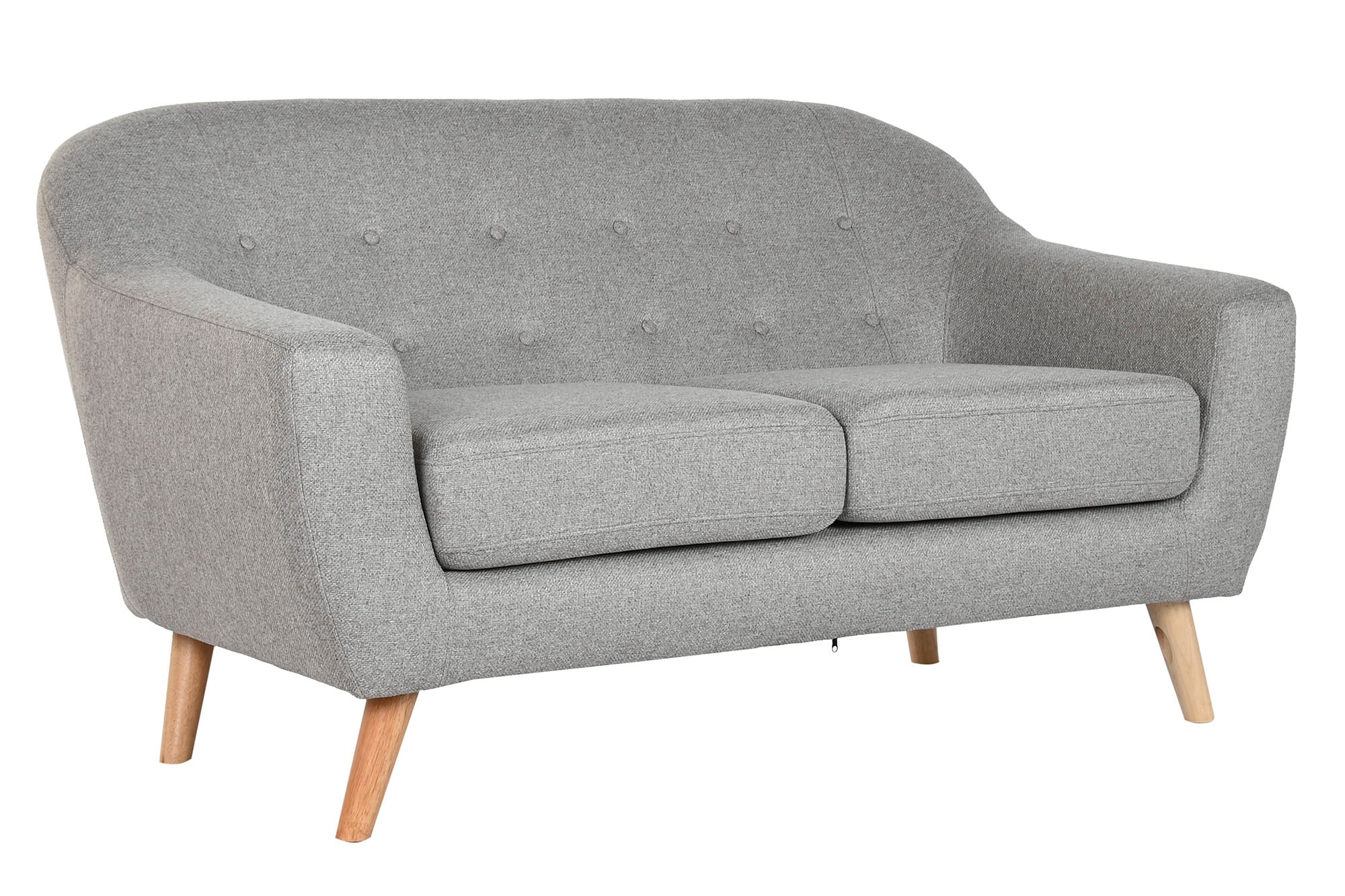 Sofa Poliester Rubberwood 146X84X82 2 Plazas Gris