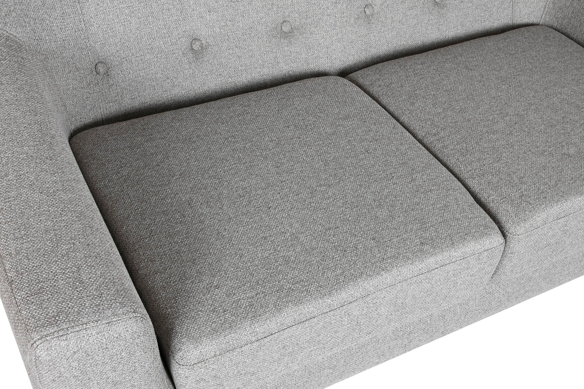 Sofa Poliester Rubberwood 146X84X82 2 Plazas Gris