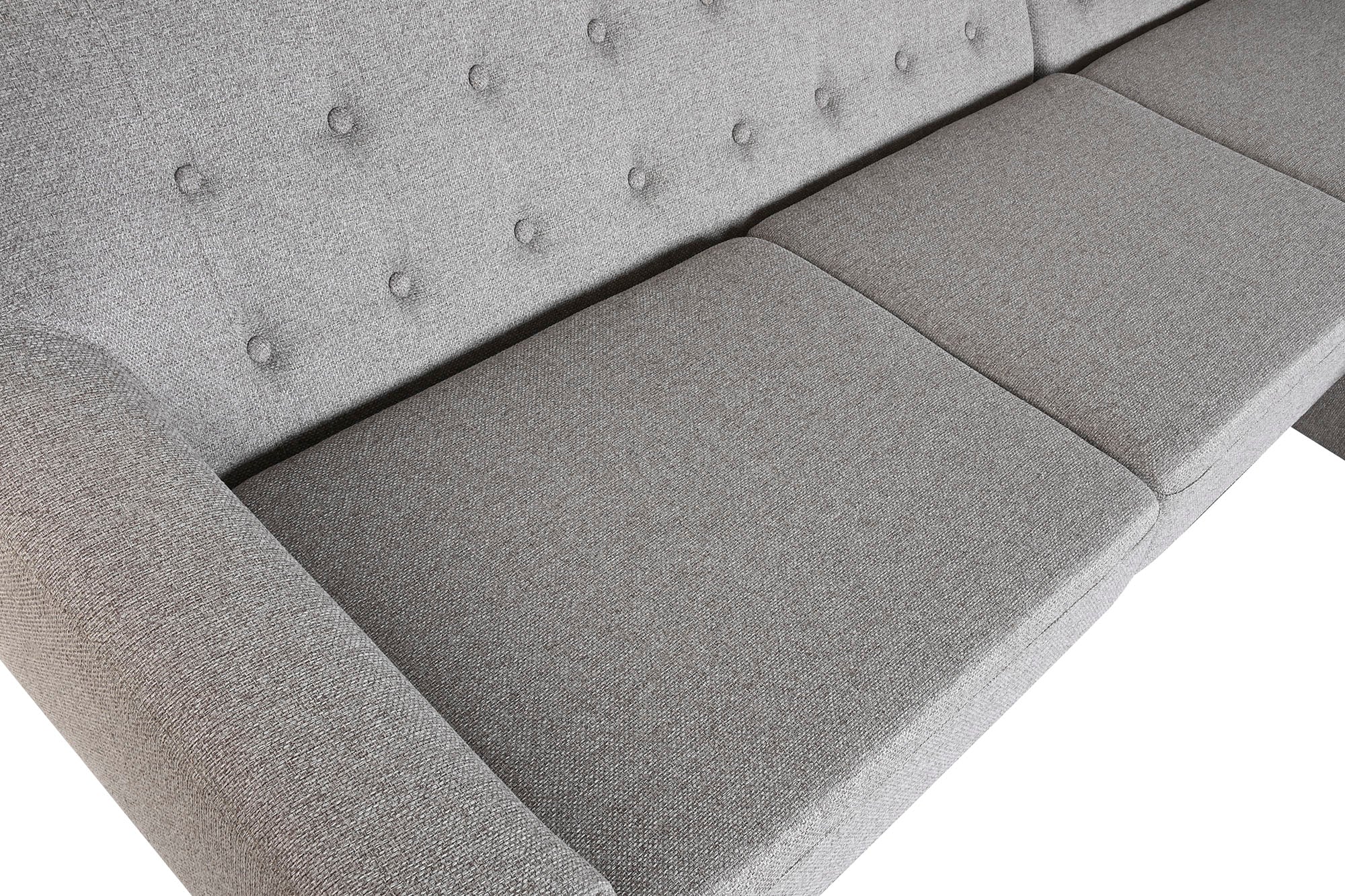 Sofa Poliester Rubberwood 226X144X84 Chaiselongue