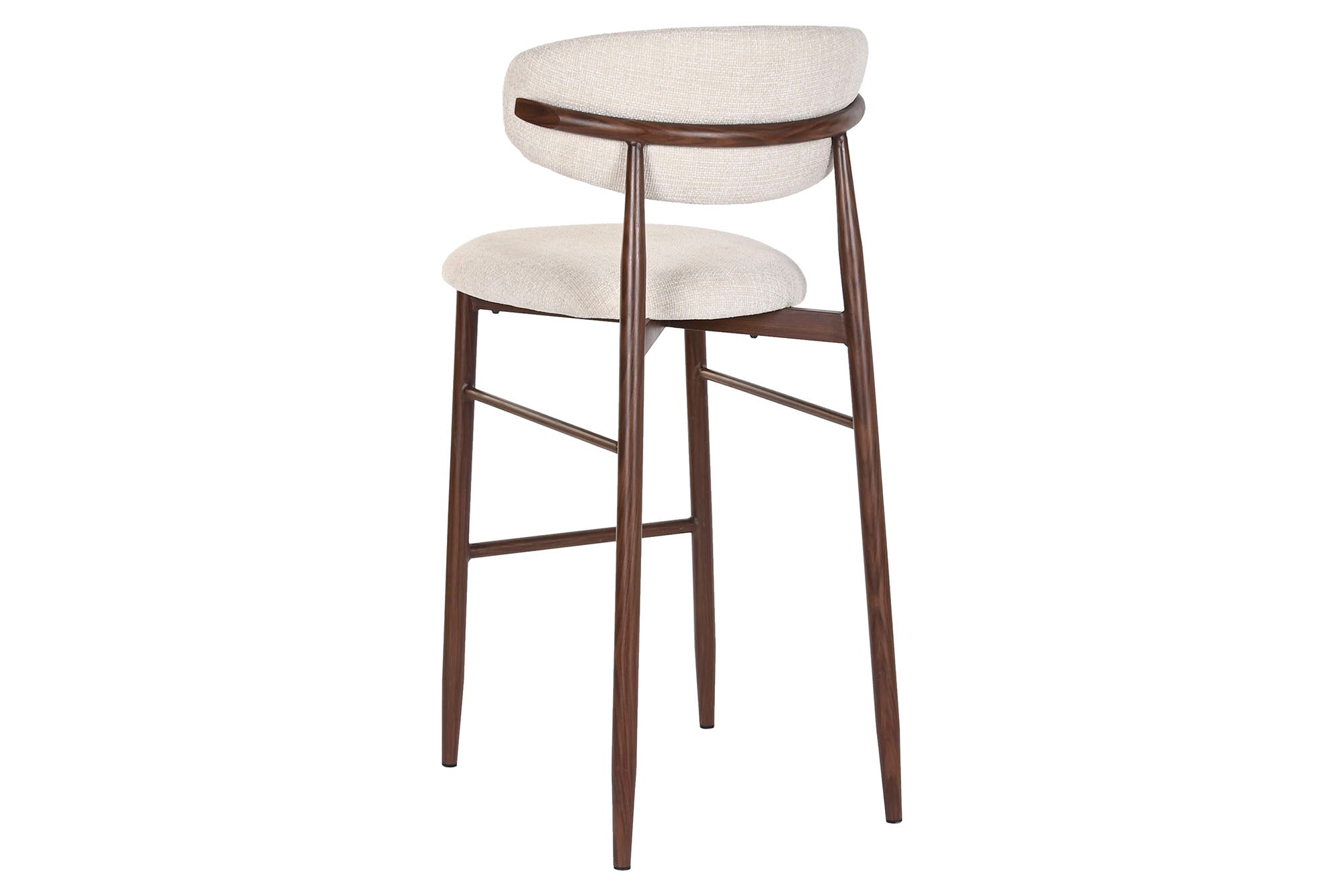 Taburete Metal Poliester 52X55X104 Simil Madera