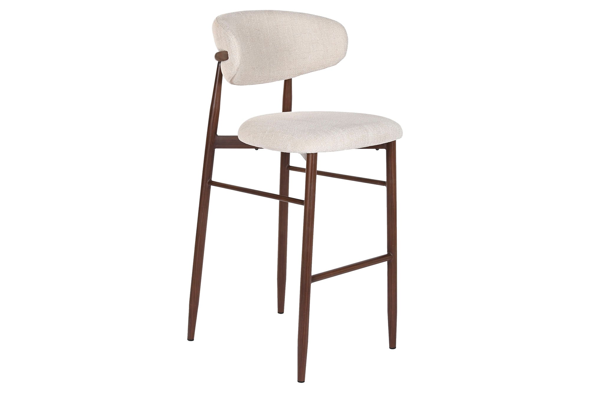 Taburete Metal Poliester 52X55X104 Simil Madera