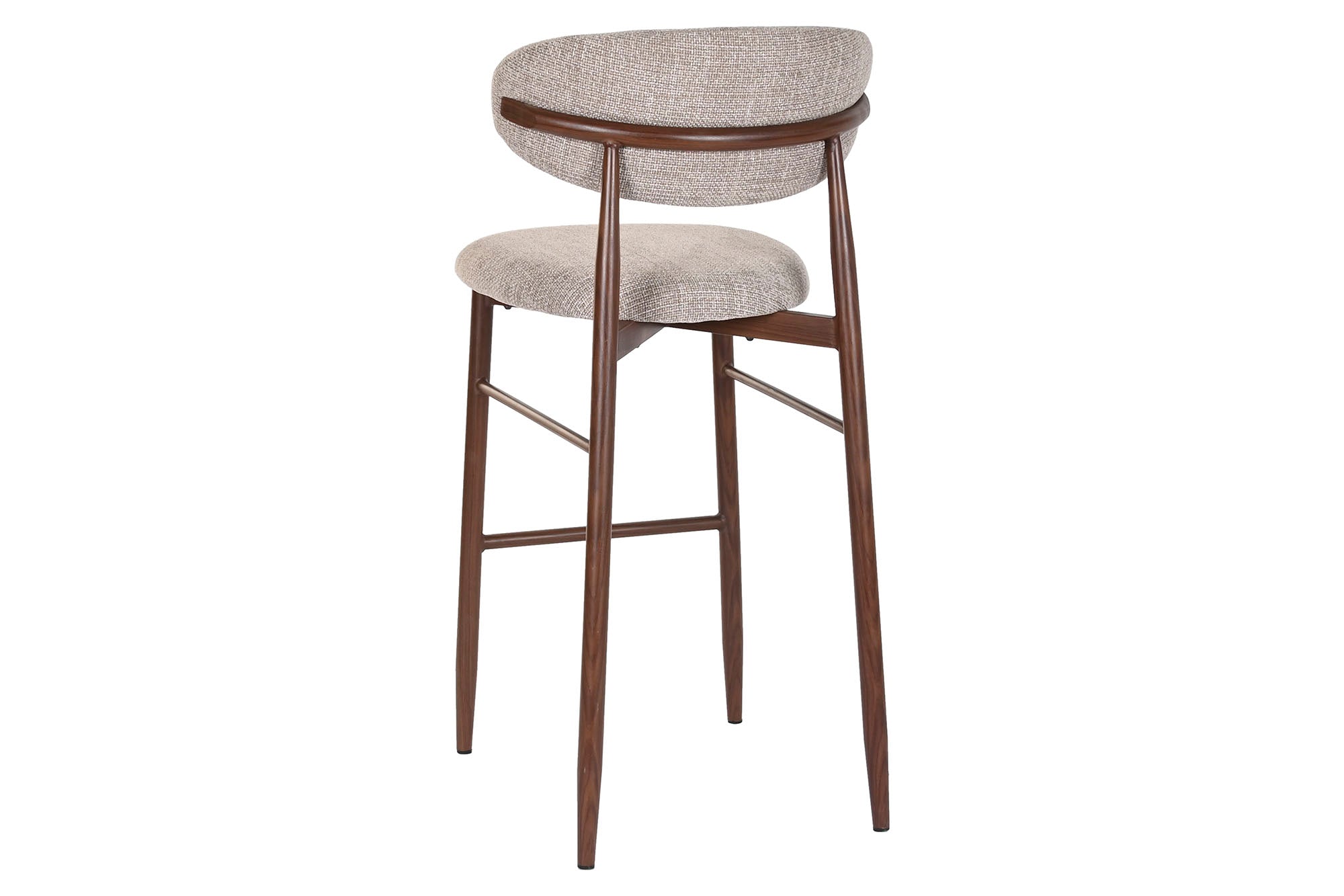 Taburete Metal Poliester 52X55X104 Simil Madera