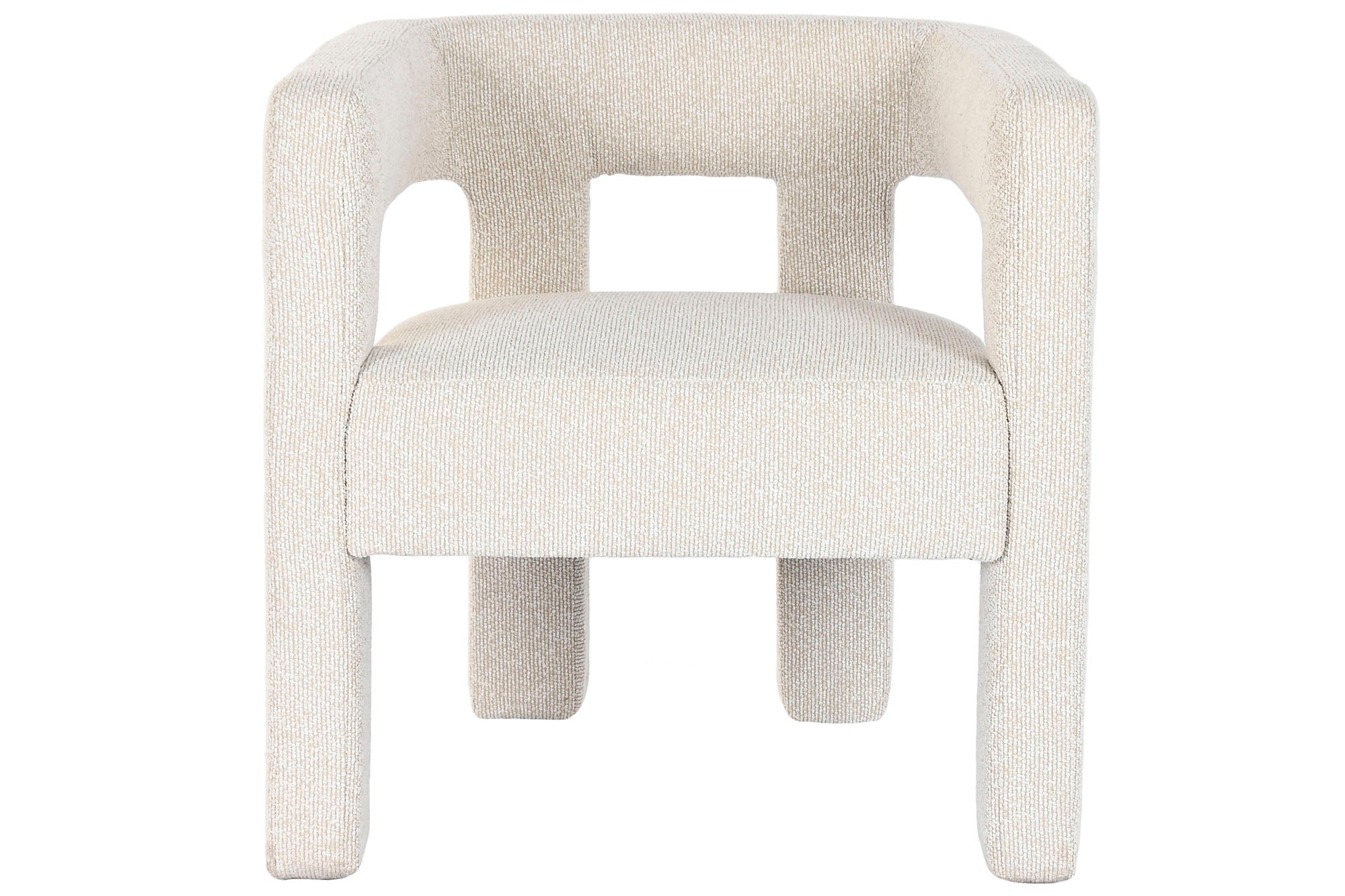 Butaca Madera Poliester 67X61,5X67,5 Bucle Blanco