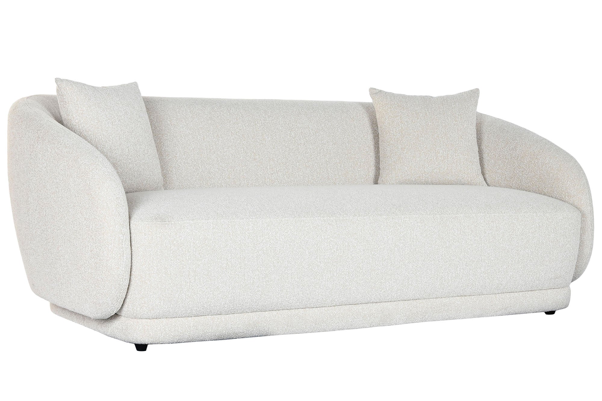 Sofa Madera Poliester 196X94,5X71 Bucle Blanco