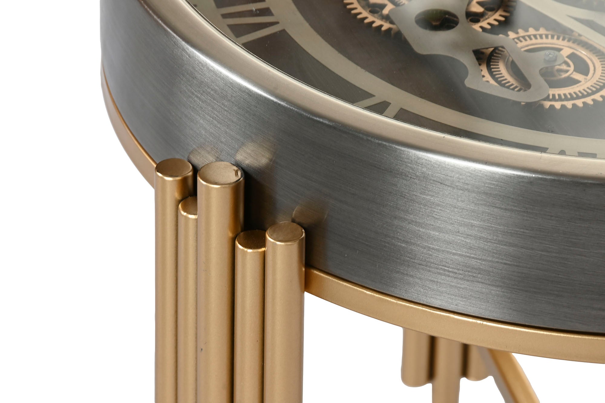 Mesita Auxiliar Metal 50X50X54 Reloj Movimiento