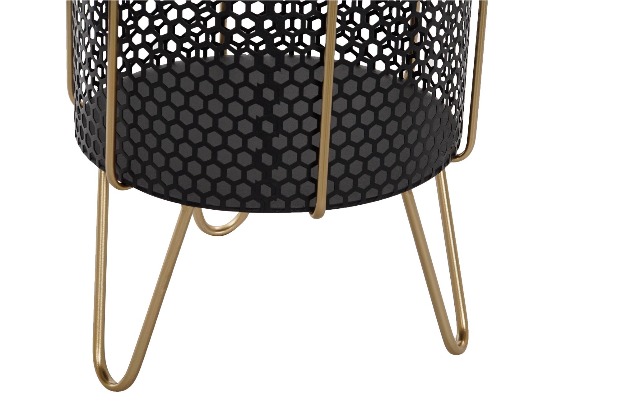 Conjunto de 2 vasos de metal 36x36x58 30x48 preto