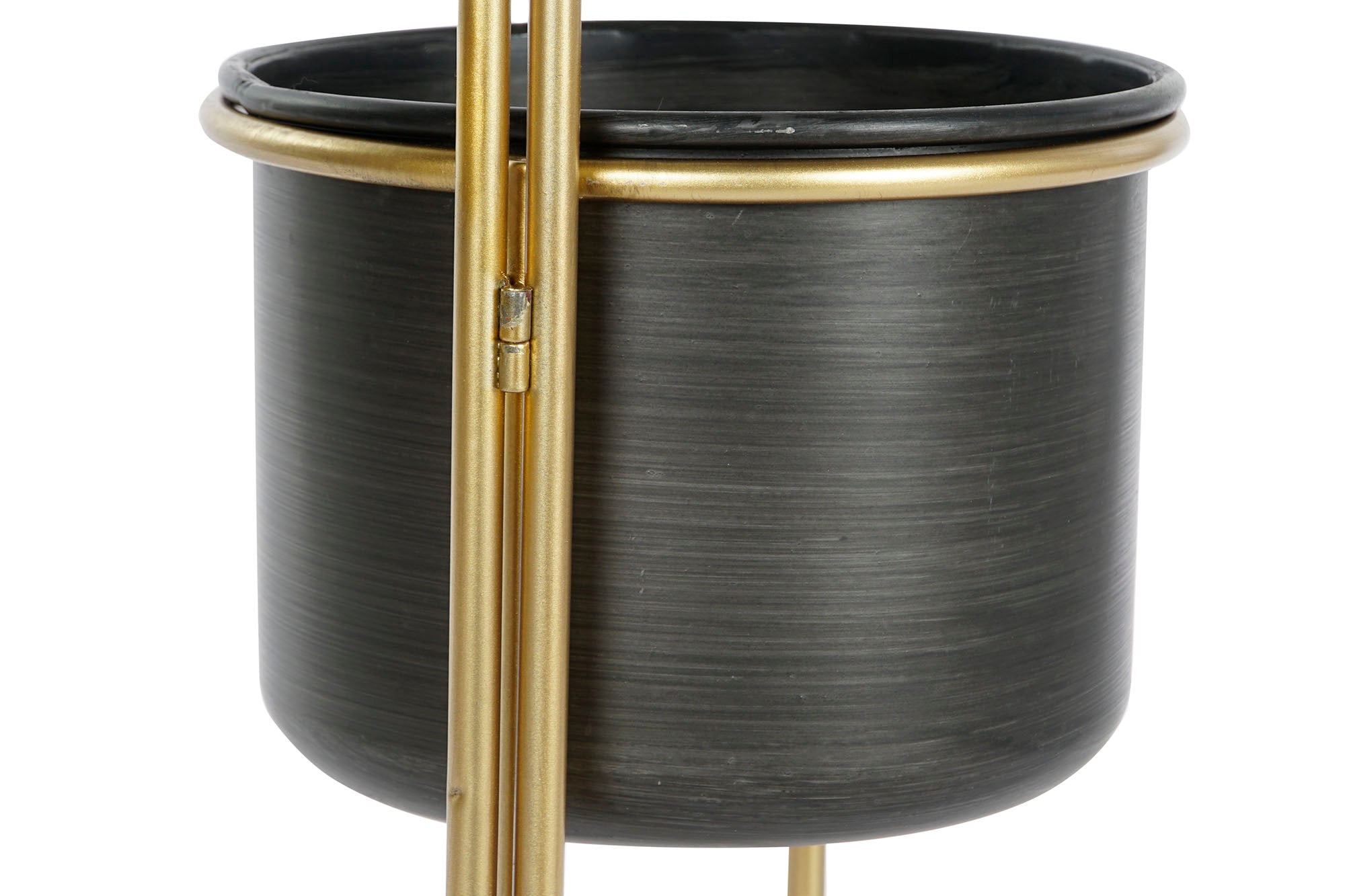 Vaso de metal 30X21X80 dourado