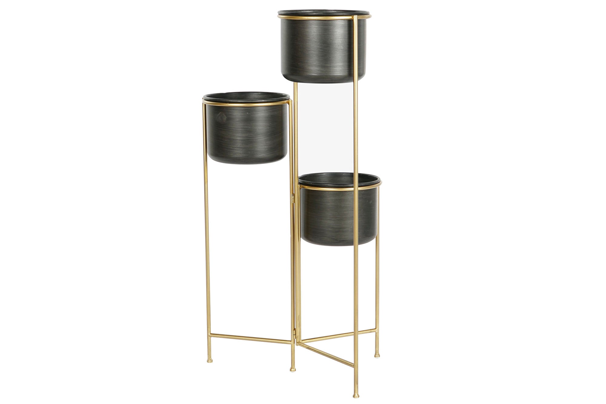 Vaso de metal 30X21X80 dourado