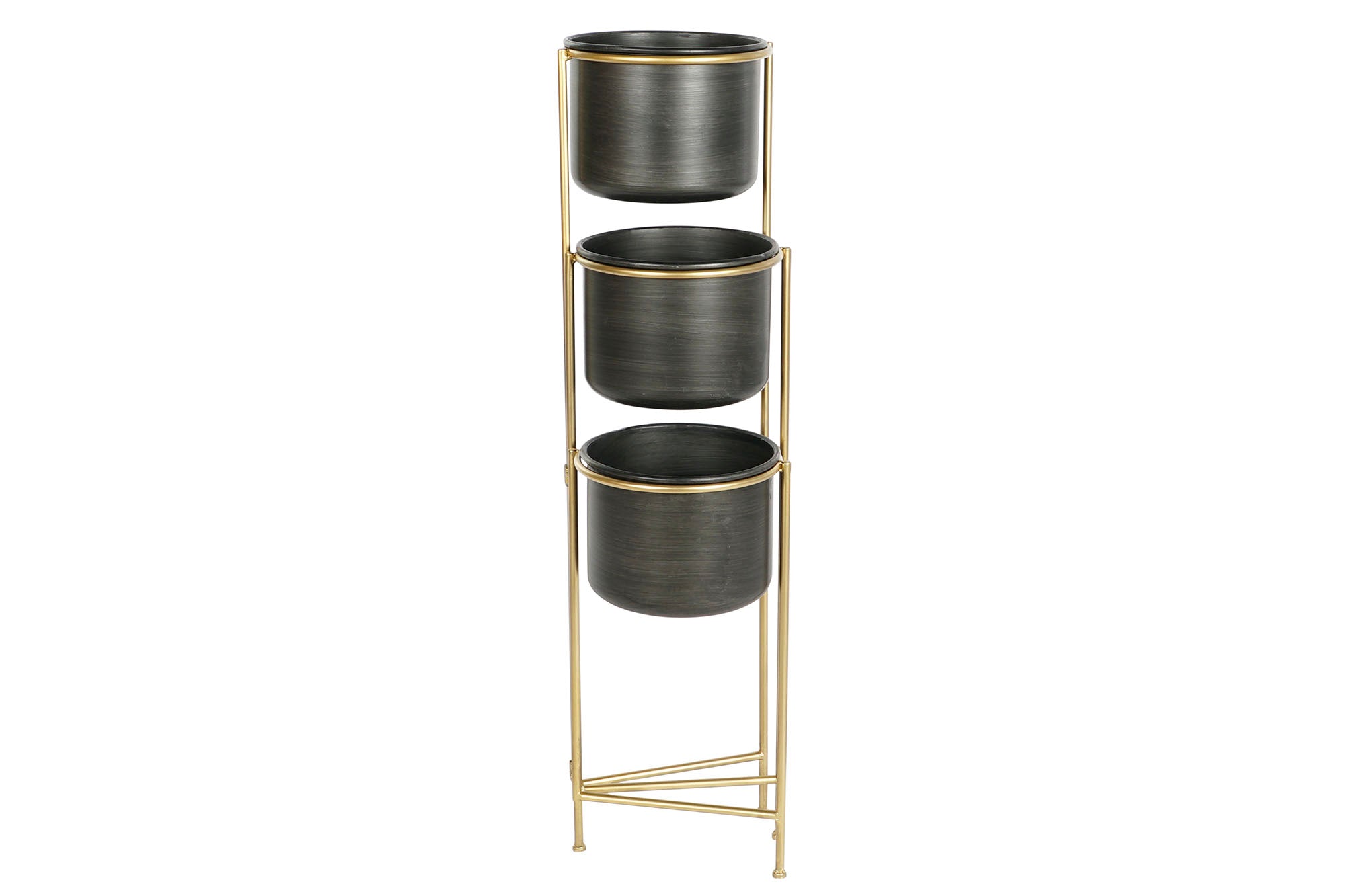 Vaso de metal 30X21X80 dourado