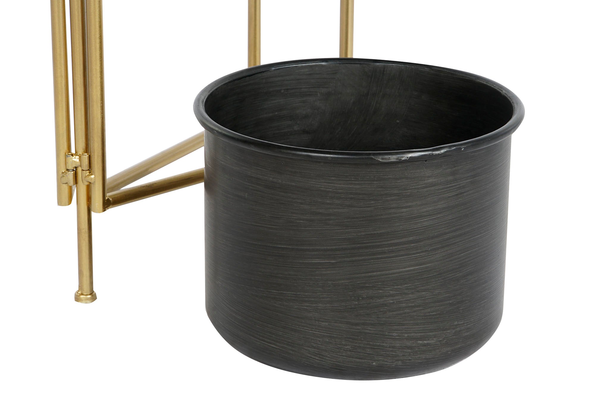 Vaso de metal 30X21X80 dourado